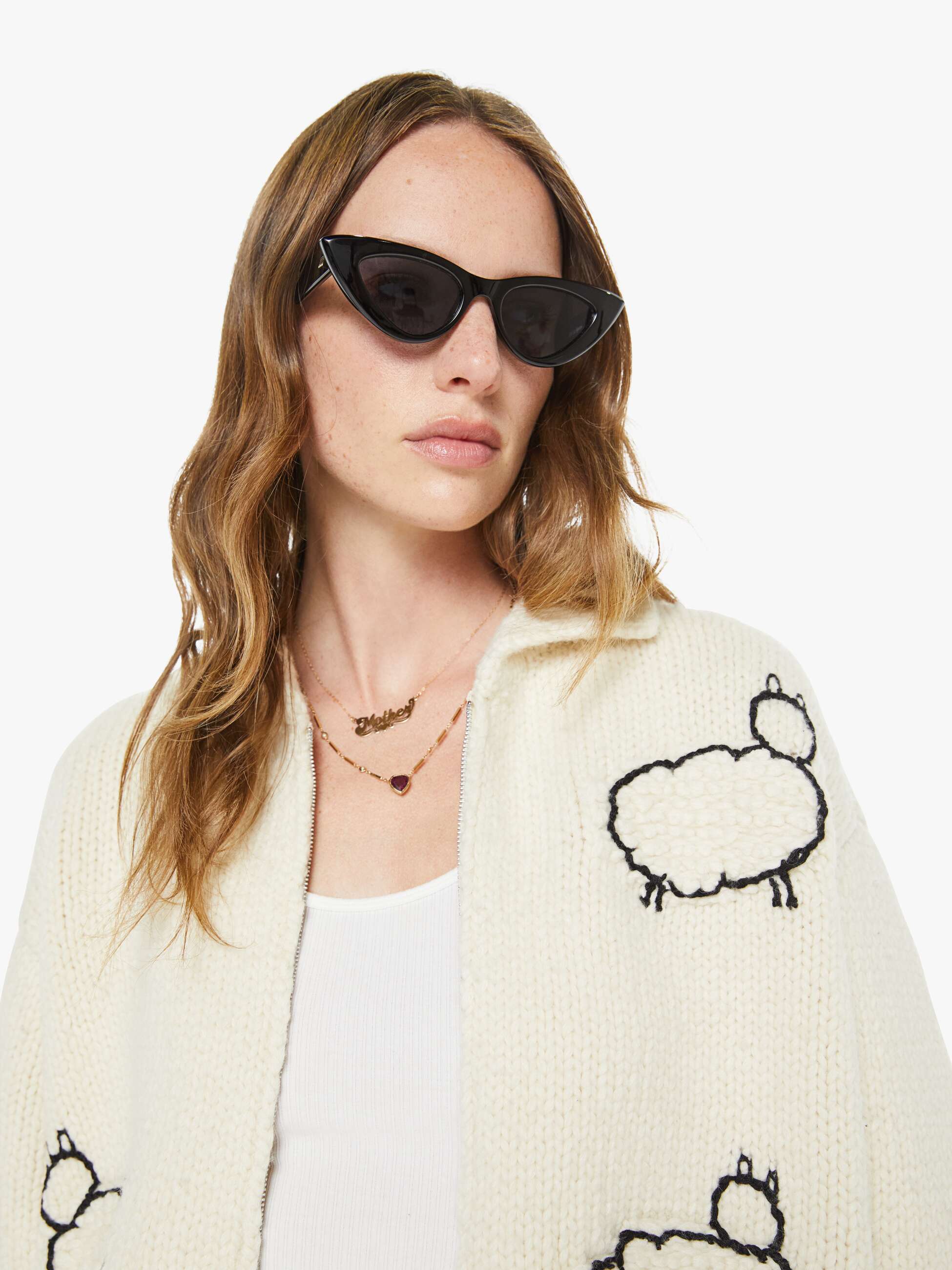 The Crop Raquette Cardigan - Wool Plus The Gang | MOTHER DENIM