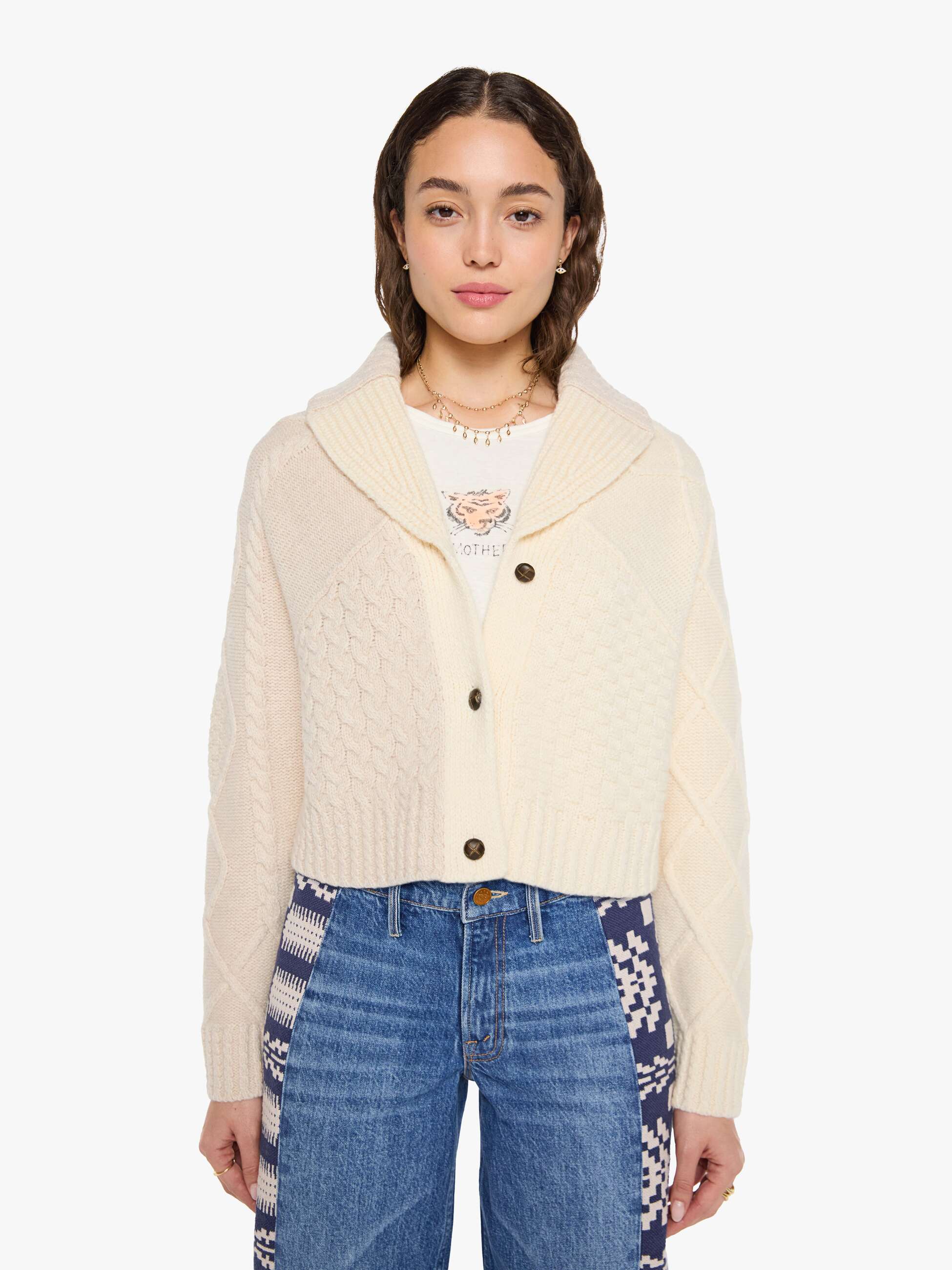 The Shawl Cardigan - Ivory Oatmeal