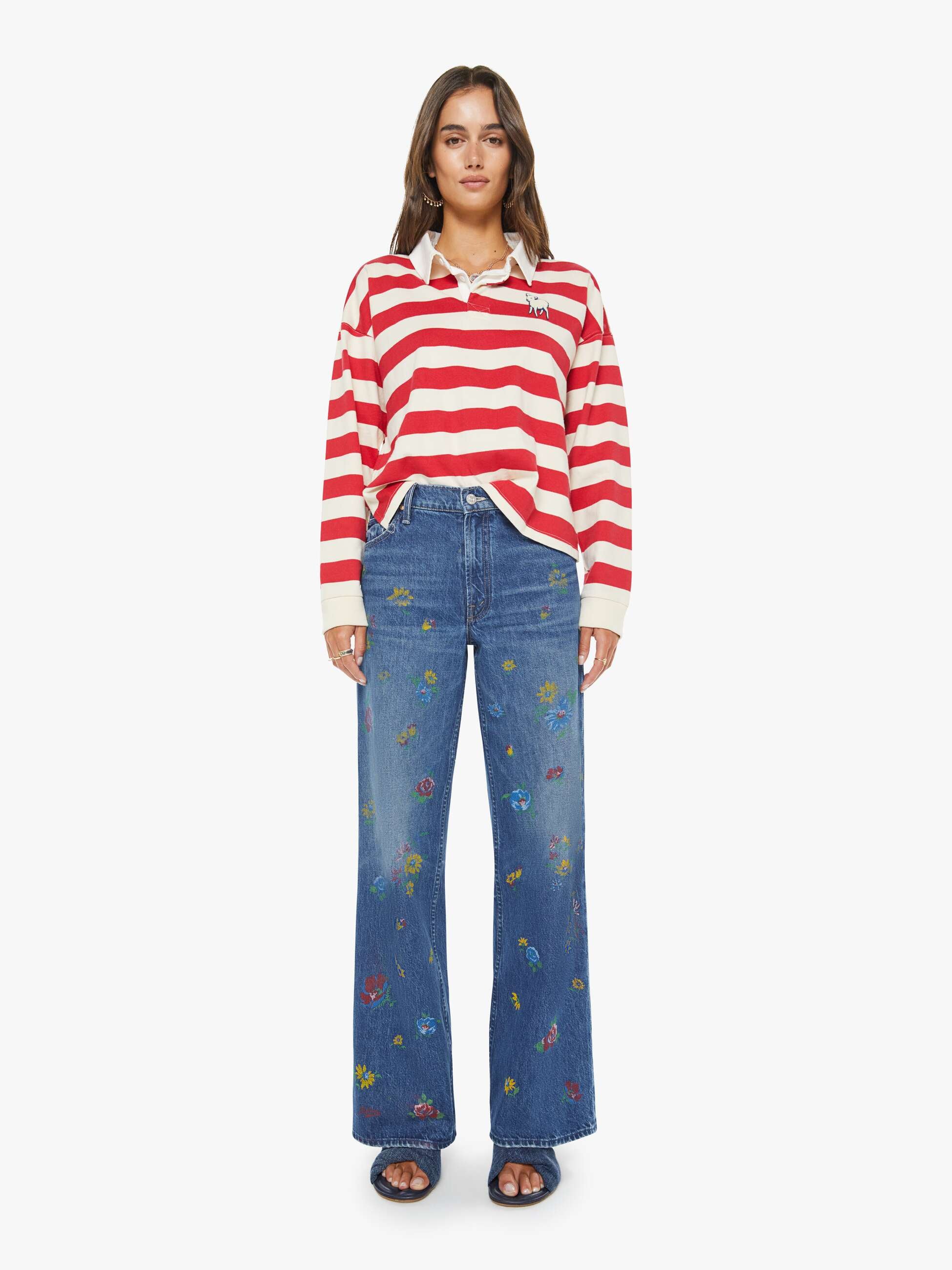 The Rerun Zip Sneak - Field Of Flowers | MOTHER DENIM