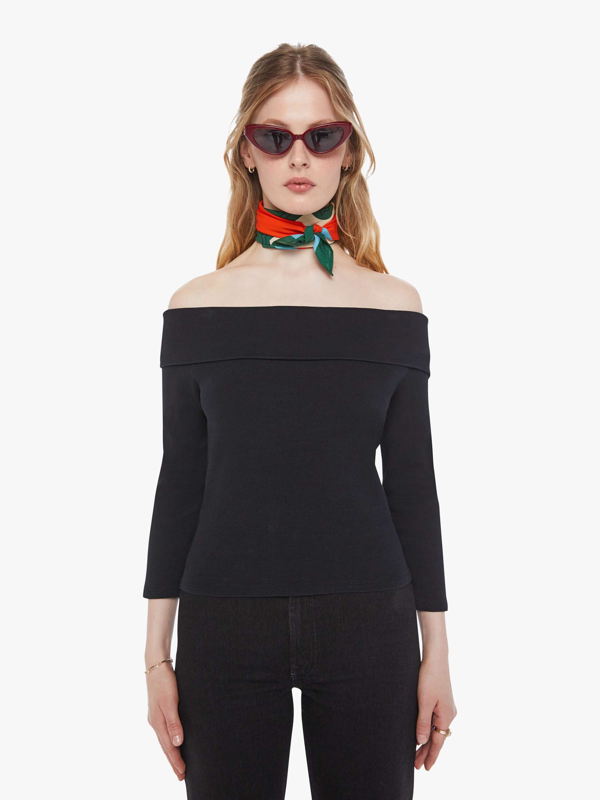 Chloe Fineman x MOTHER The Cold Shoulder - Black
