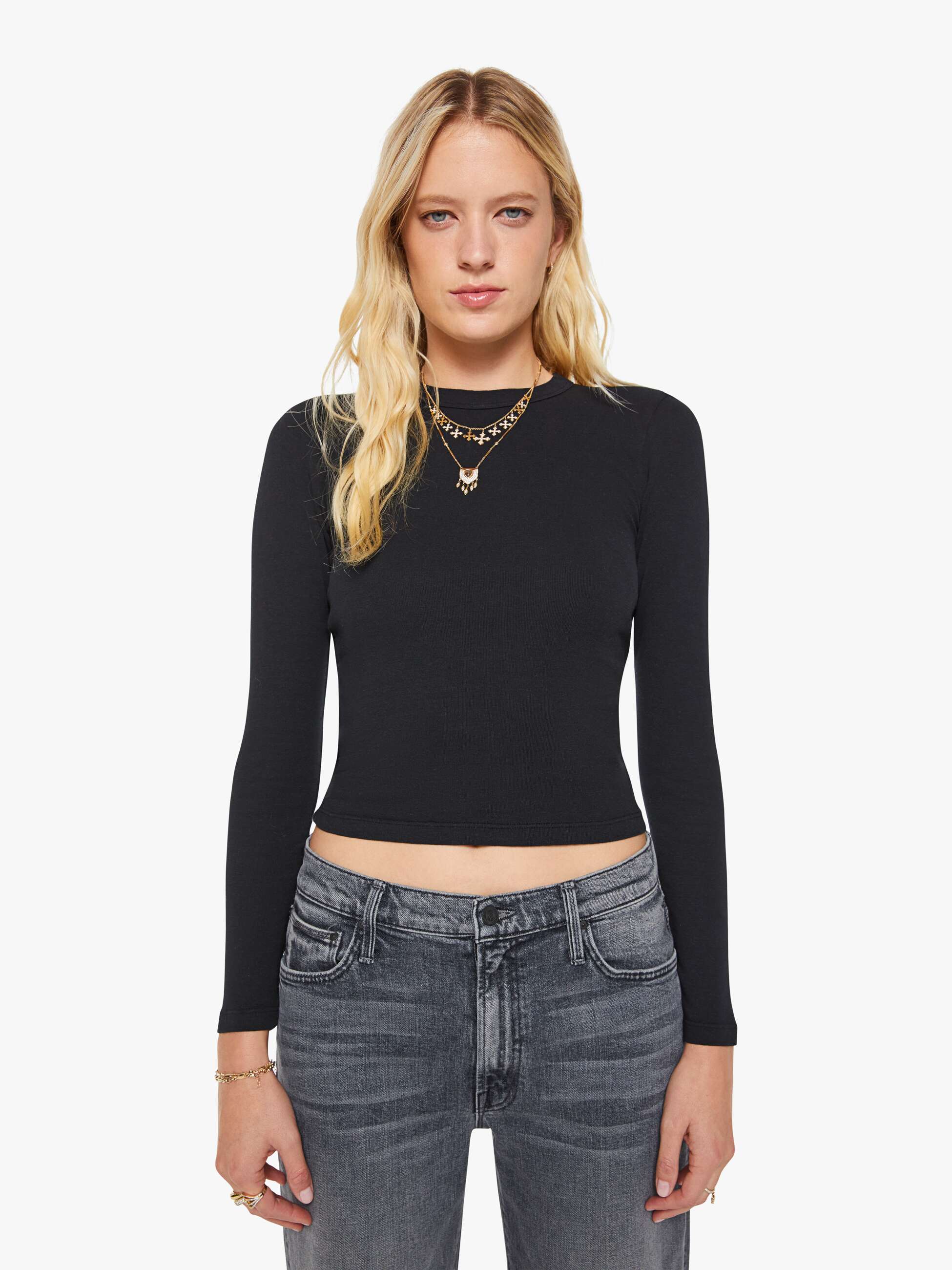 PETITES The Lil Mid Rise Zip Rambler - Night In Venice | MOTHER DENIM