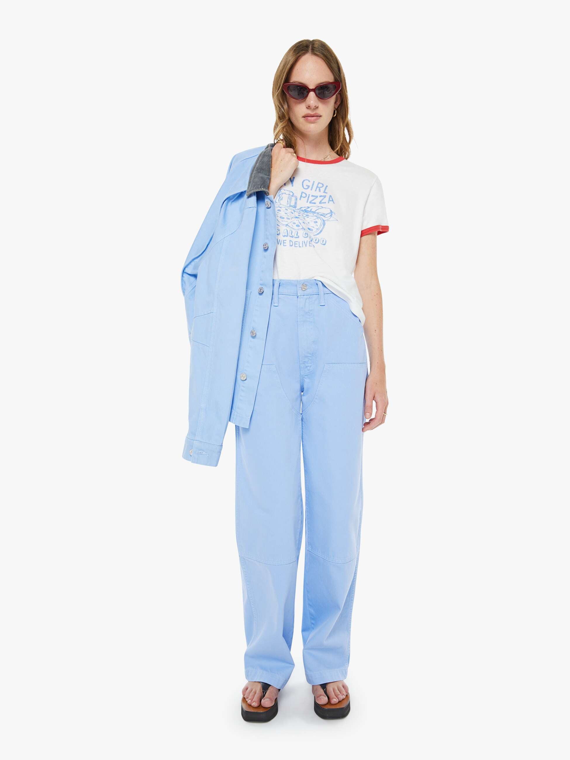 The Lil Goodie Ringer - City Girl Pizza | MOTHER DENIM