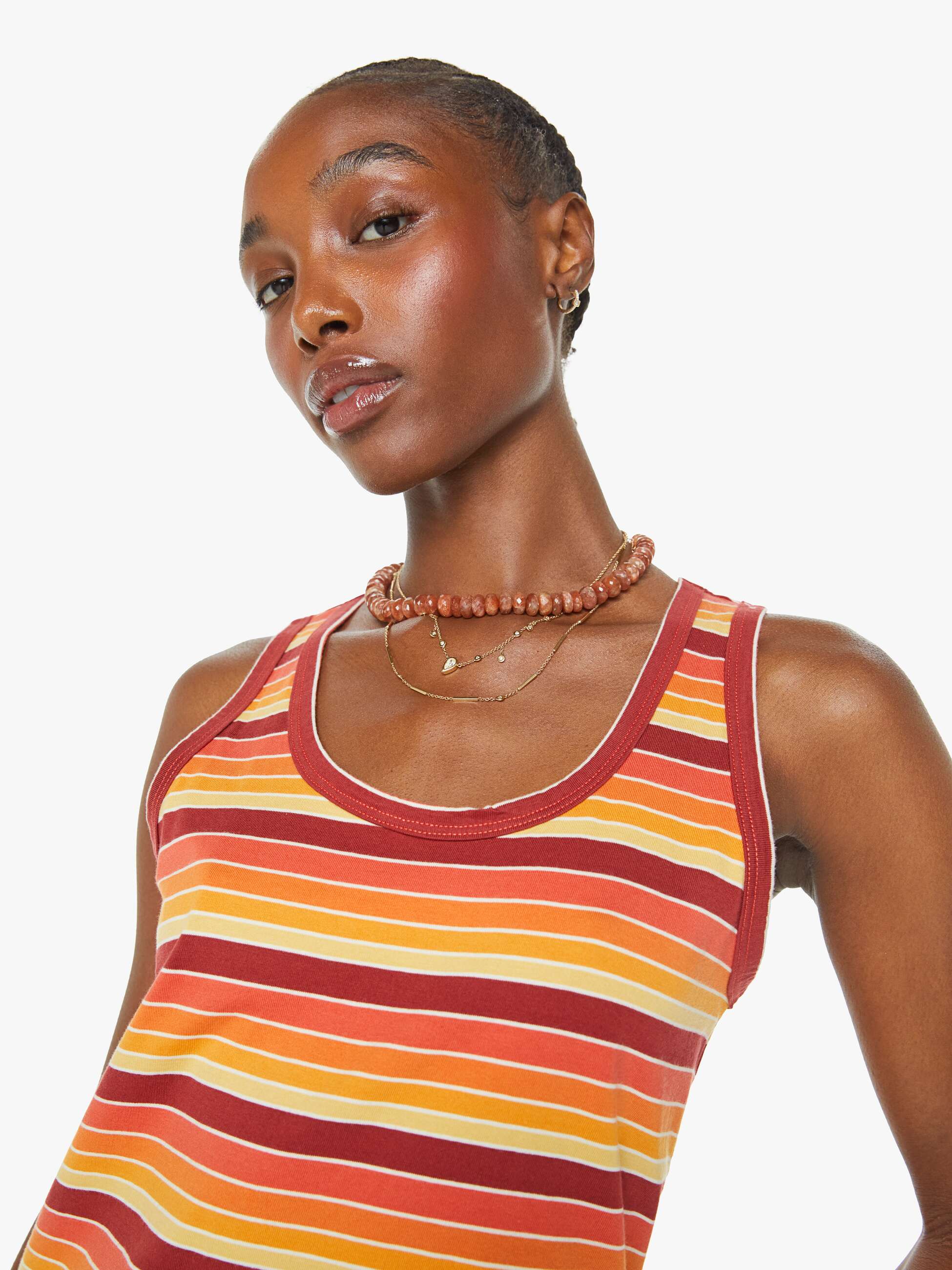 The Swing Tank Dress - Fire In The Sky | MOTHER DENIM