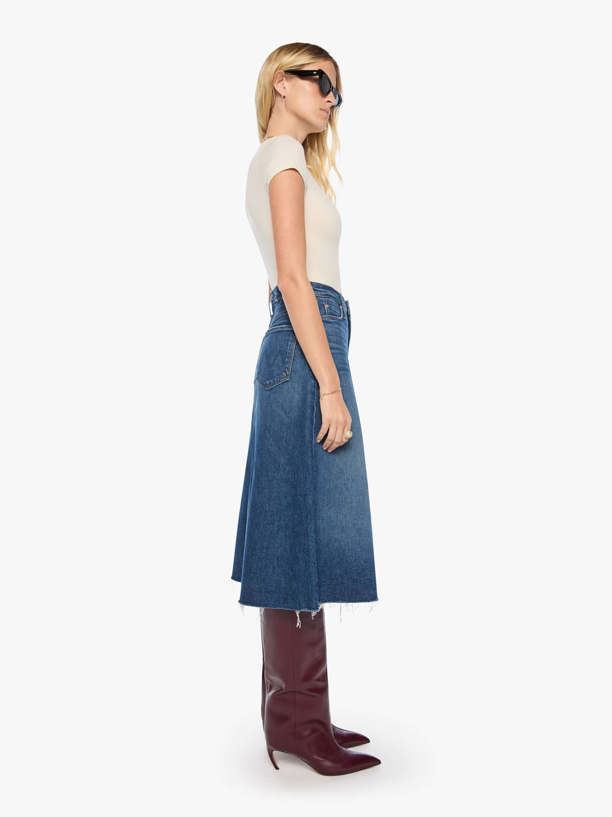 The Circle Midi Fray - Buckaroo | MOTHER DENIM