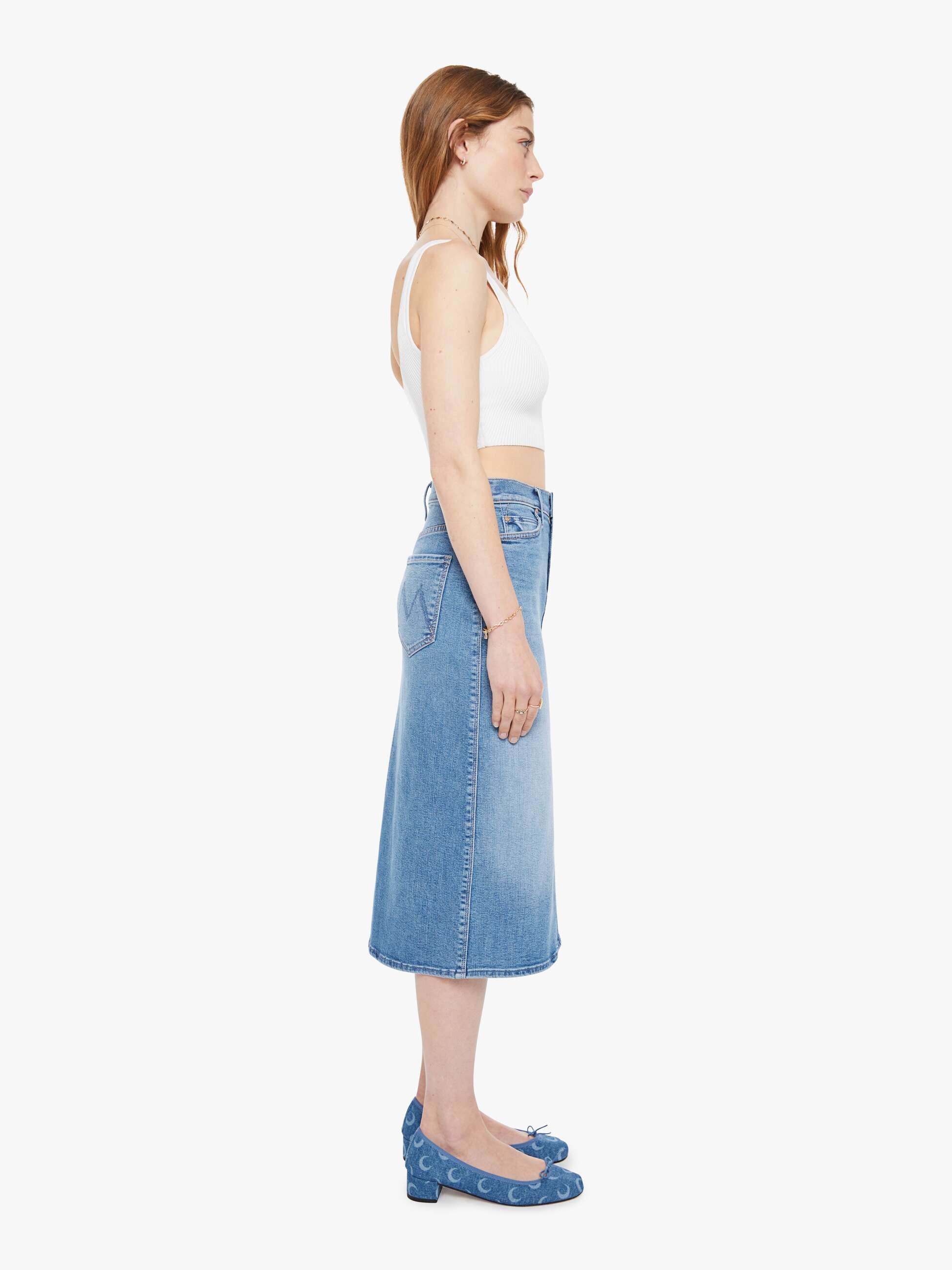The Swooner Straight A Midi Skirt - Ride Hard, Live Louder