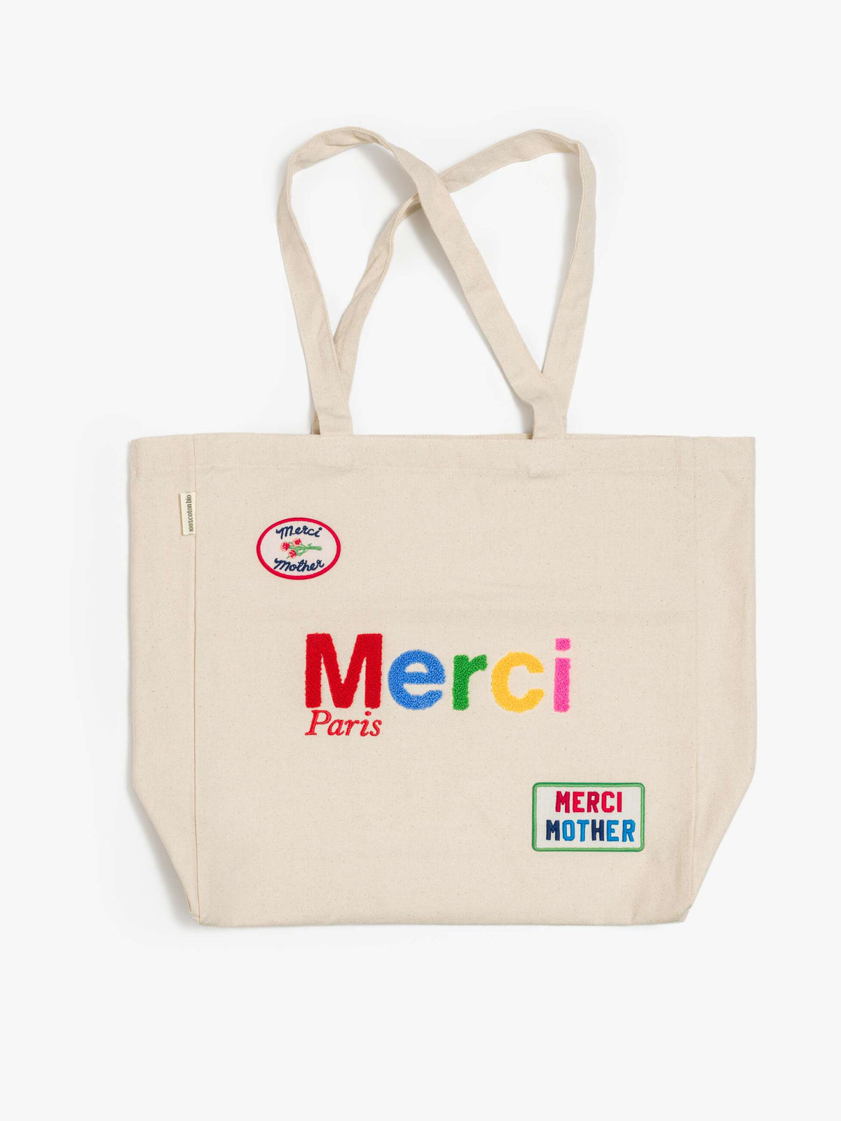Merci x MOTHER Merci Tote - Ecru And Multi