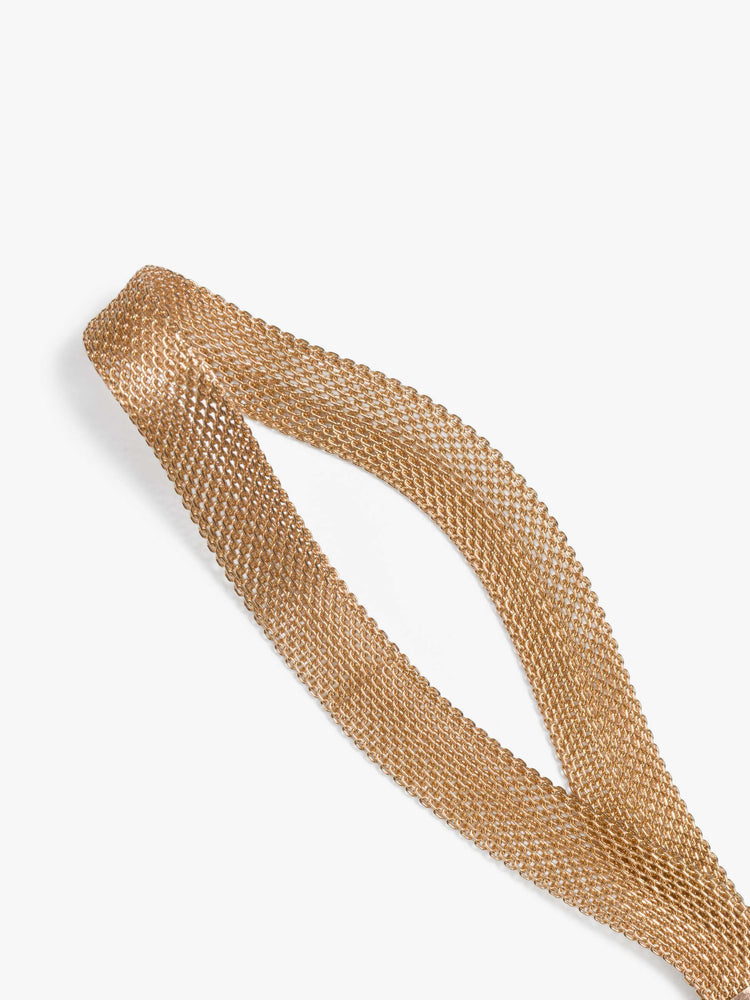 Strap view of a  vintage-inspired wristlet with a clasp closure and short strap.