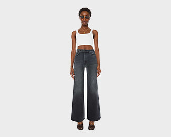 PETITES The Lil Mid Rise Zip Rambler - Night In Venice | MOTHER DENIM