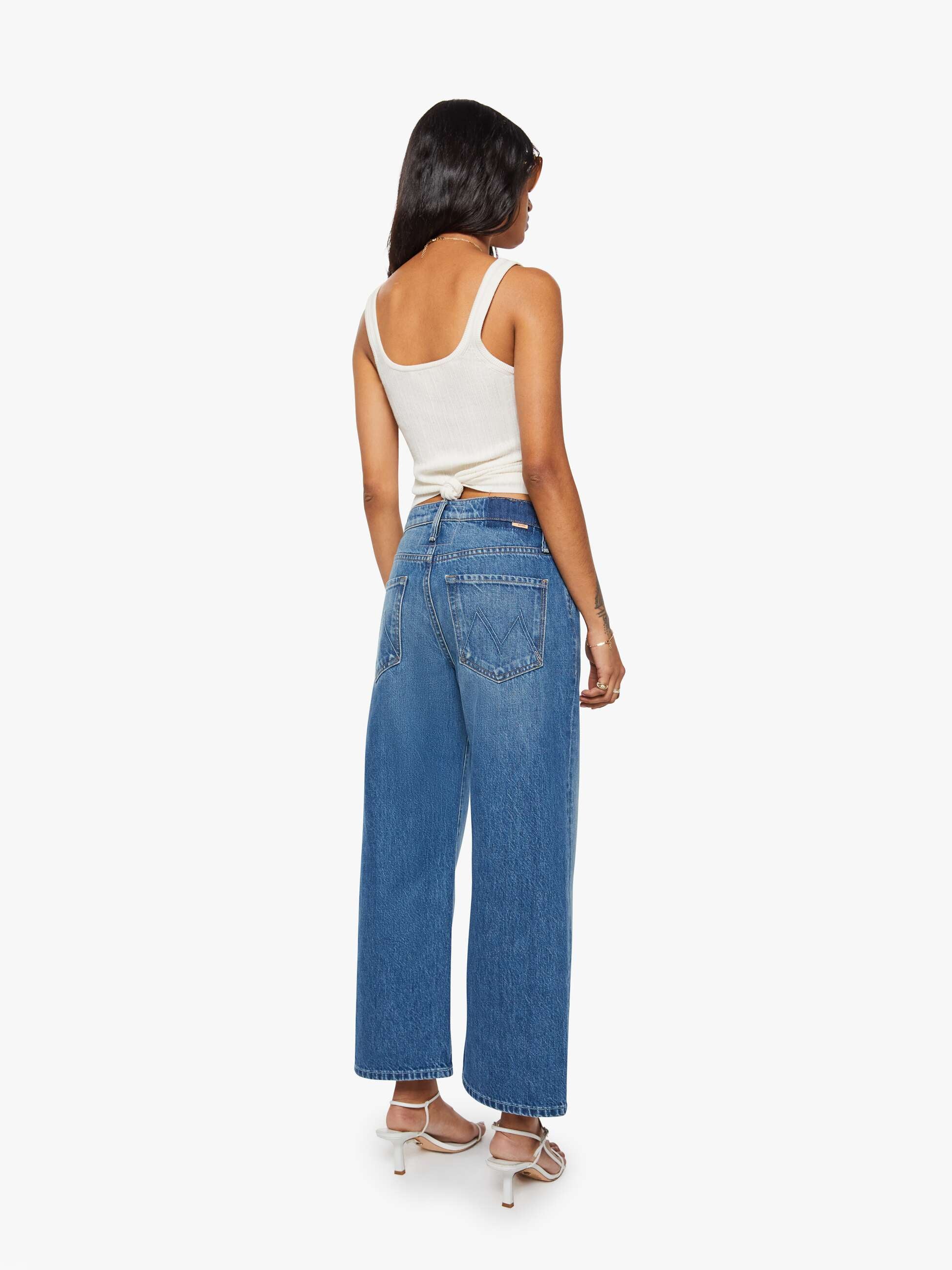PETITES The Lil Dodger Flood - Green Thumb | MOTHER DENIM