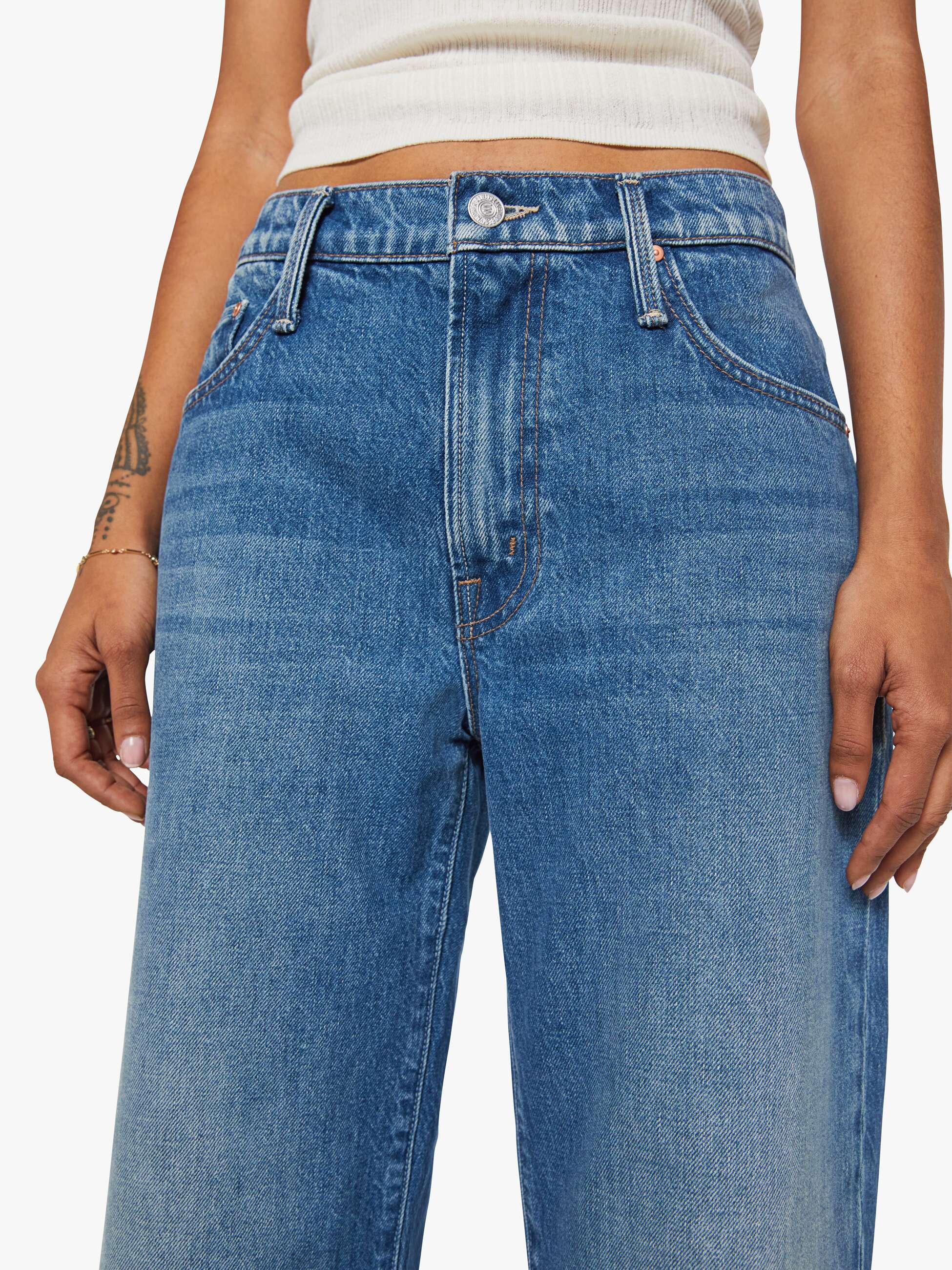 PETITES The Lil Dodger Flood - Green Thumb | MOTHER DENIM