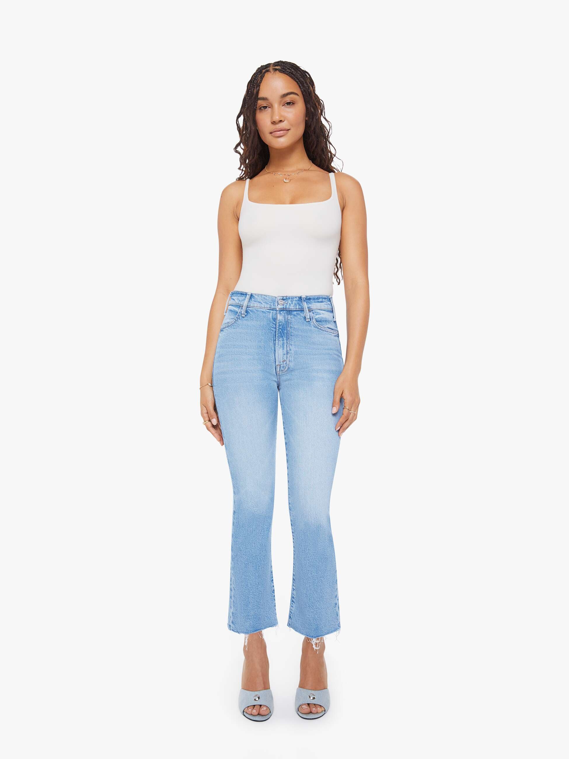 新品MOTHER マザー THE HUSTLER ANKLE FRAY 24 PETITES The Lil Hustler Ankle Fray - Sow Surreal | MOTHER DENIM