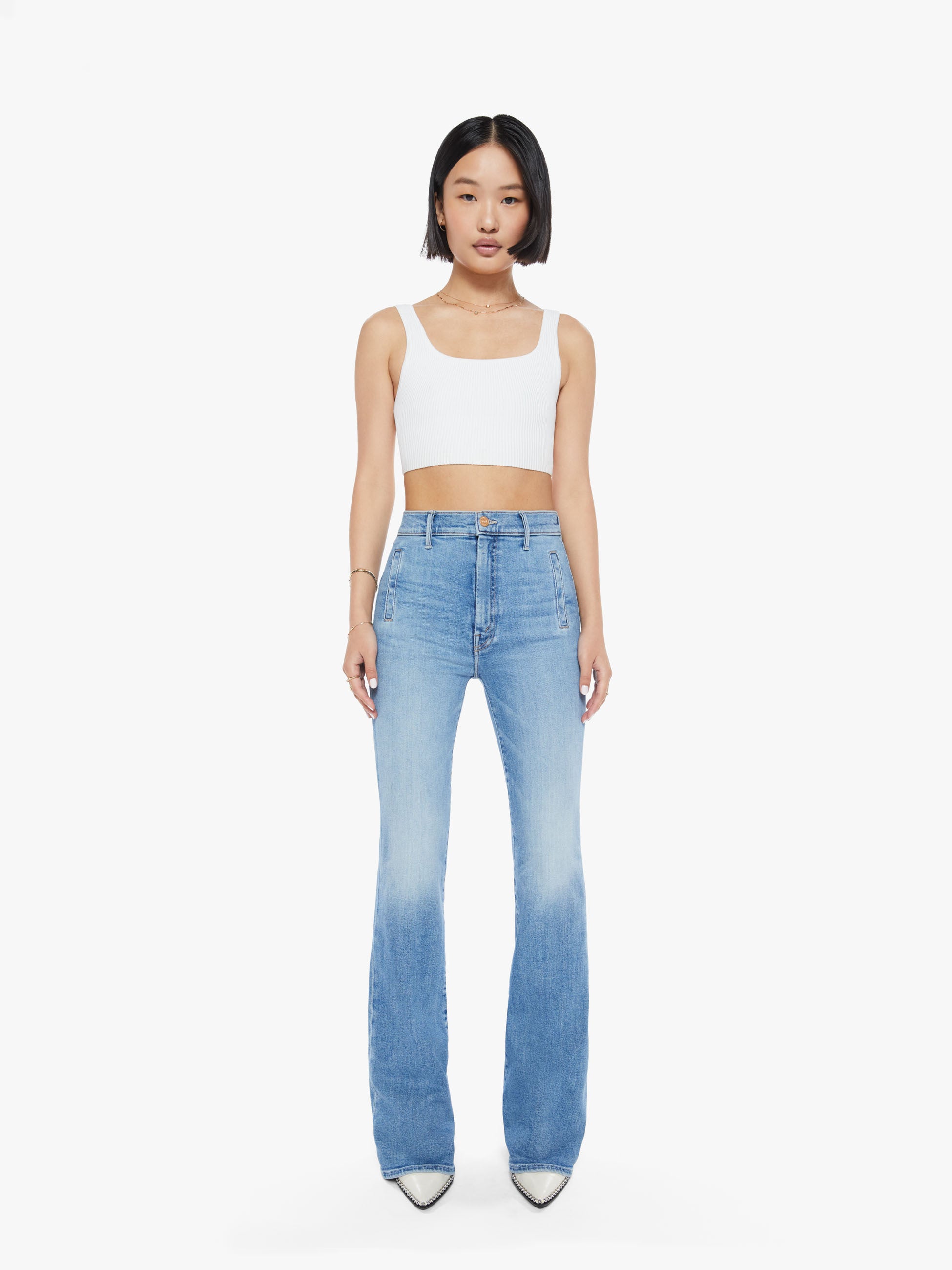 PETITES The Lil Drama Skimp - Tasty Waves | MOTHER DENIM