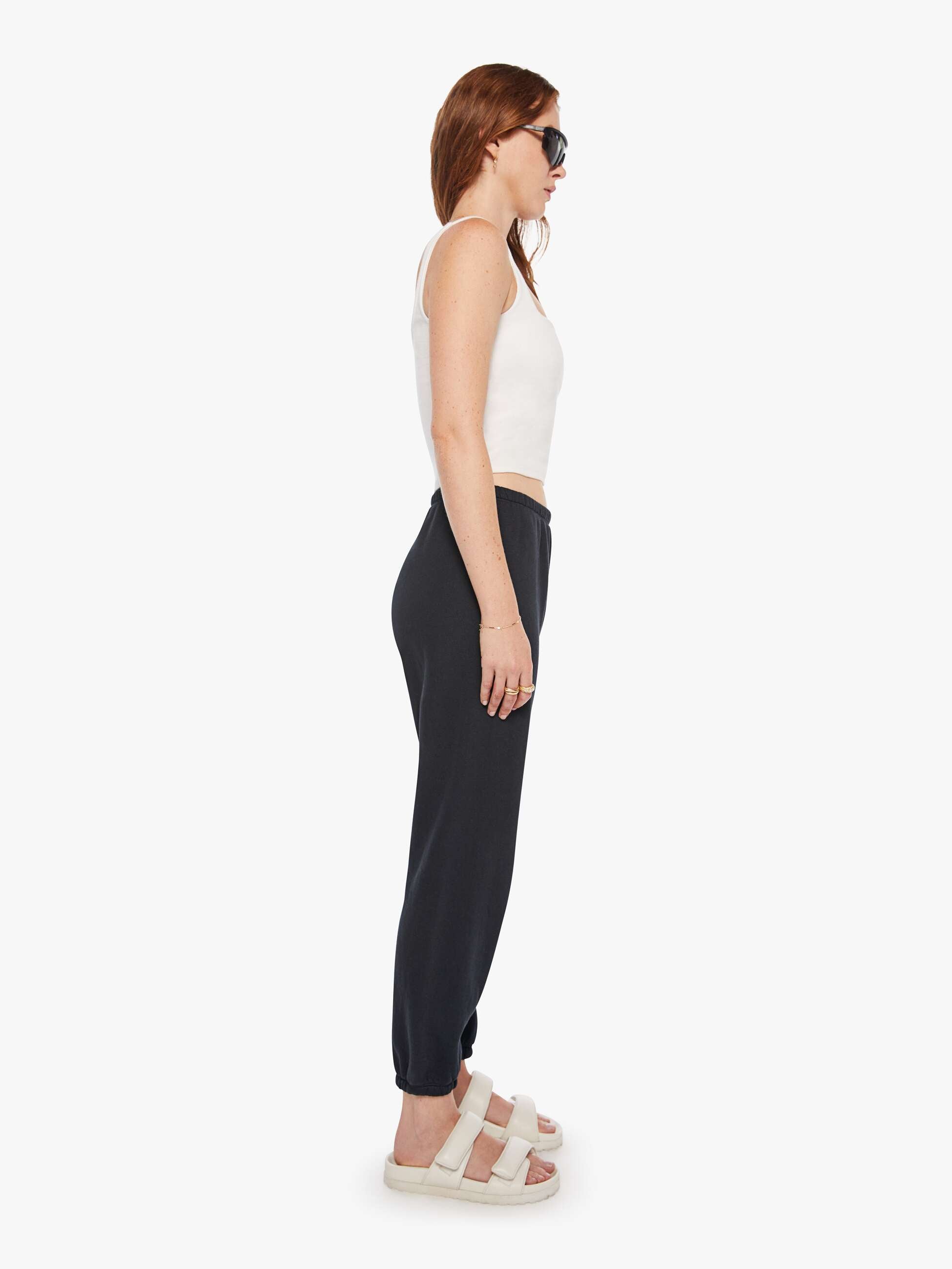 SPRWMN Heart Sweatpant - Black | MOTHER DENIM