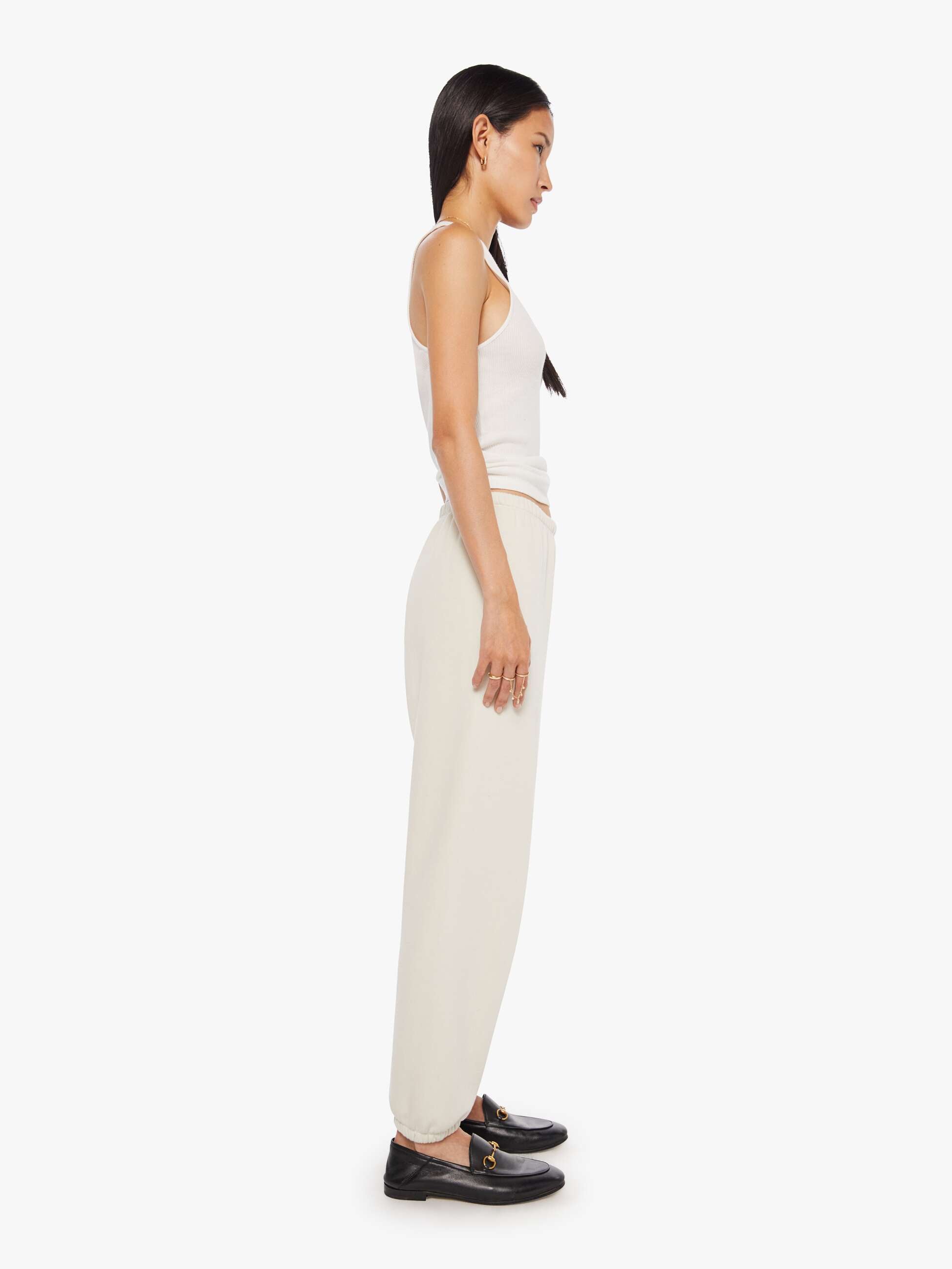 SPRWMN Heart Sweatpant - Vintage White | MOTHER DENIM