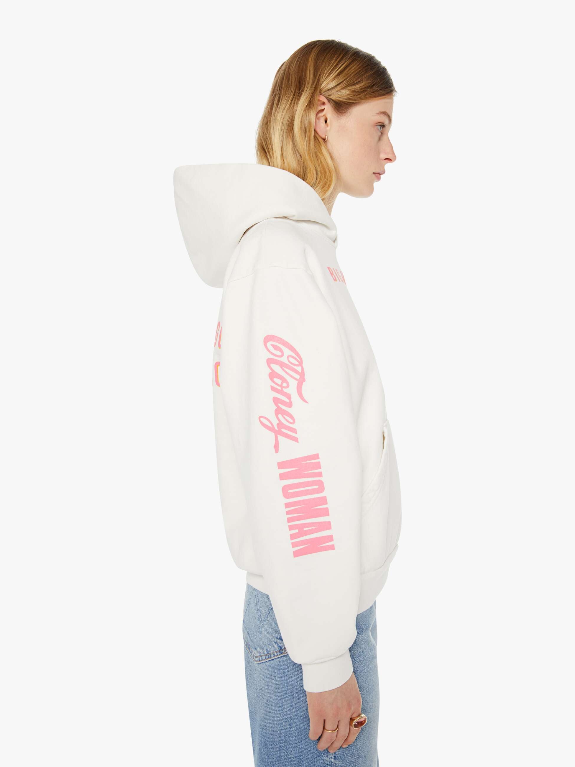 Cloney Pretty Pullover Hoodie - White | MOTHER DENIM