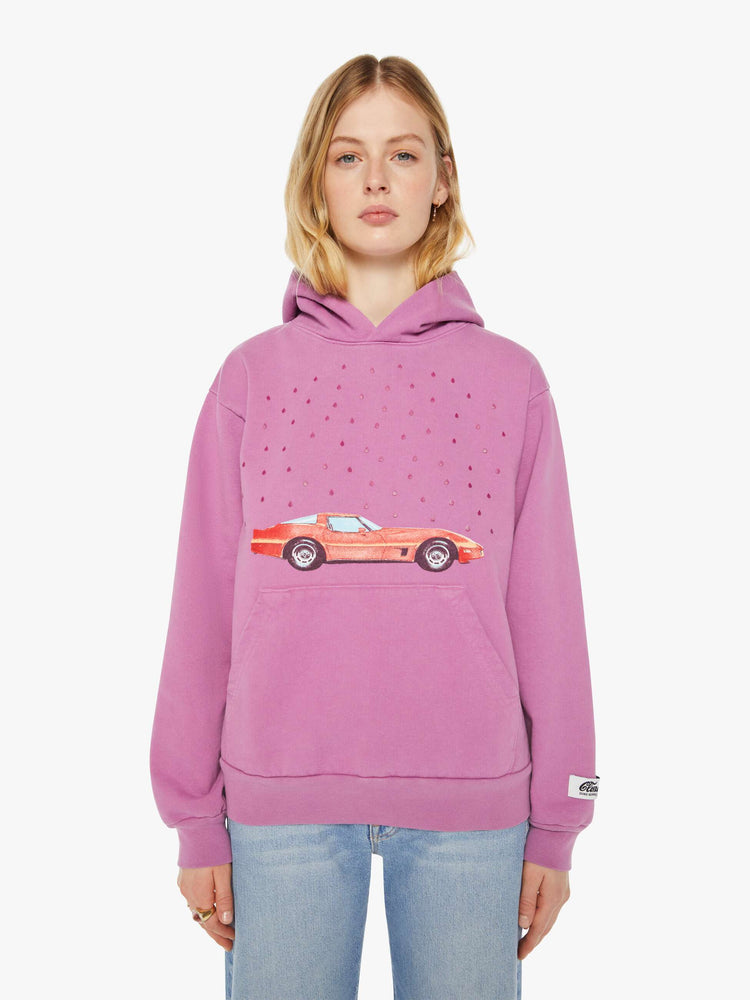 Cloney Prince Pullover Hoodie Lavender MOTHER DENIM