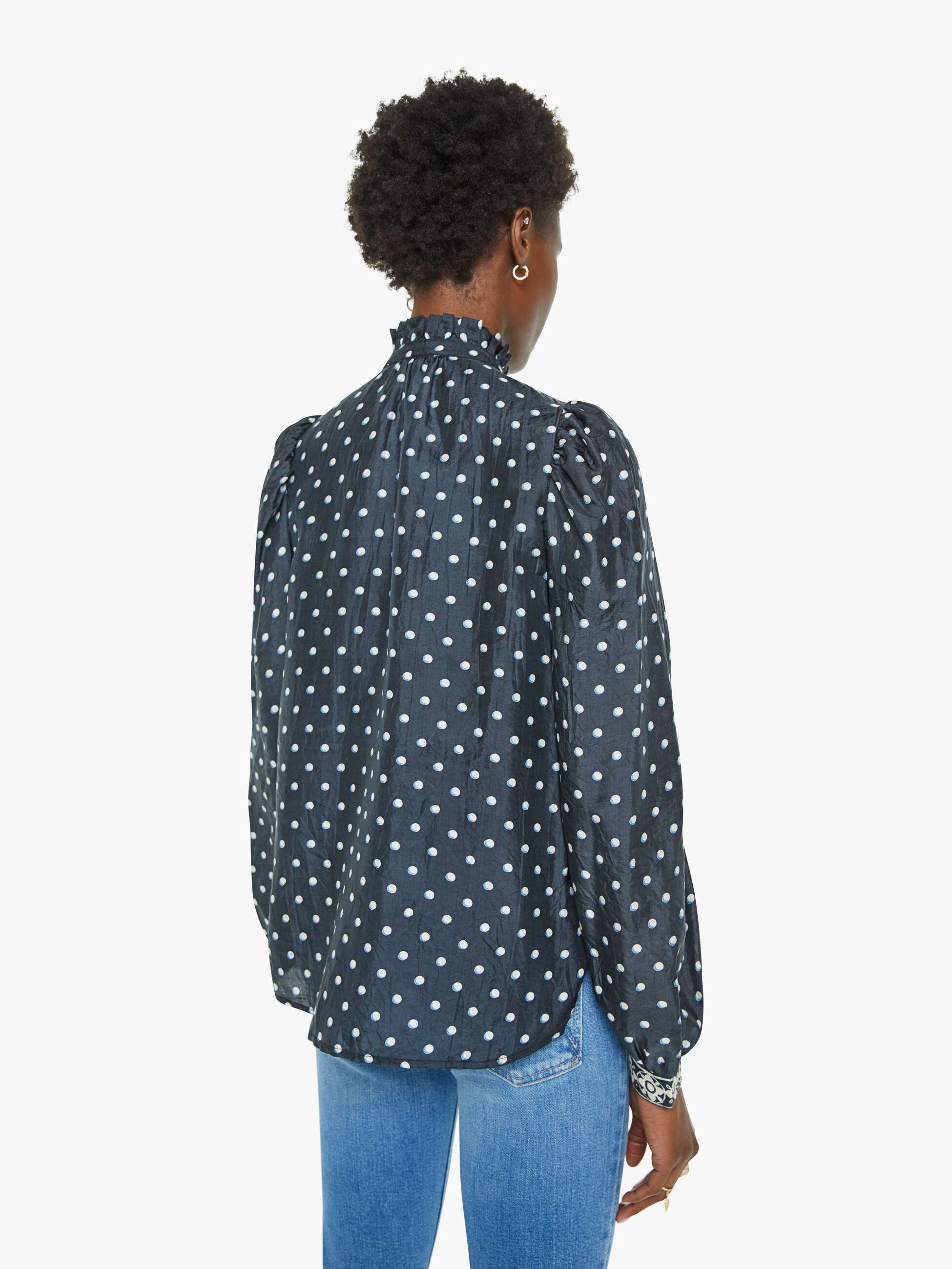 Sale denim polka dot shirt Shop Black Friday