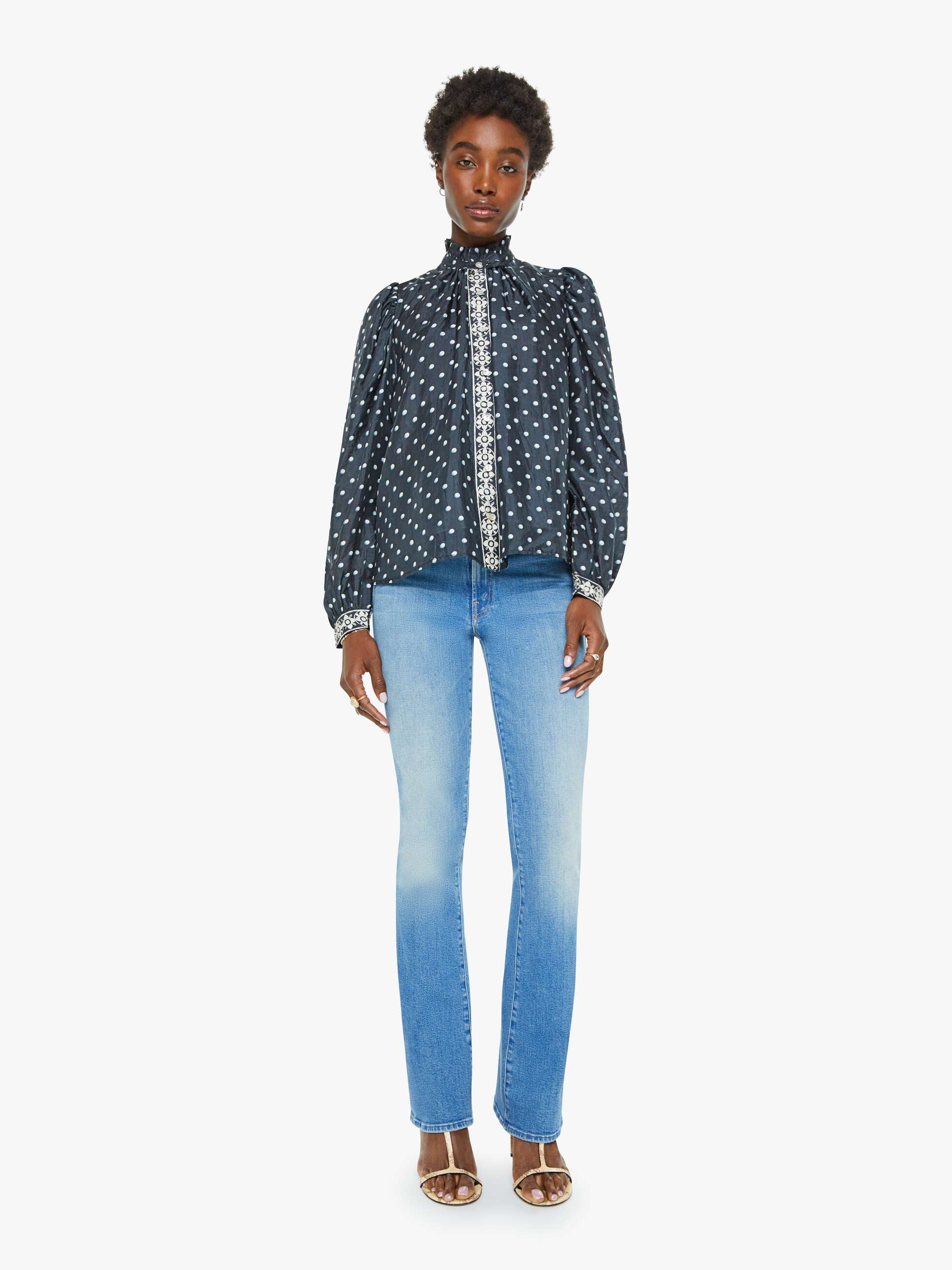Alix Of Bohemia Annabel Shirt - Raven Dot | MOTHER DENIM