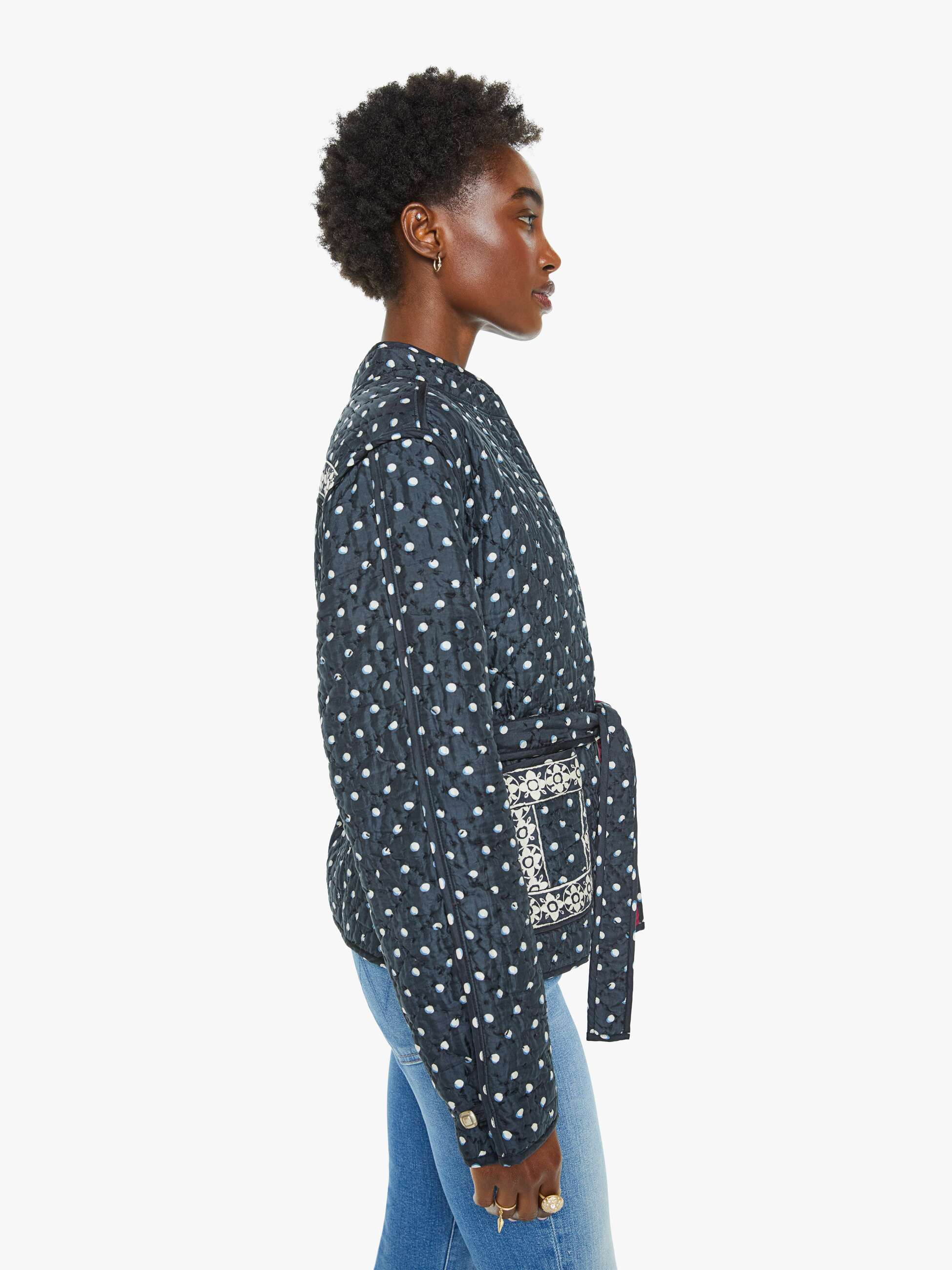 Alix Of Bohemia Tamil Jacket - Raven Dot | MOTHER DENIM