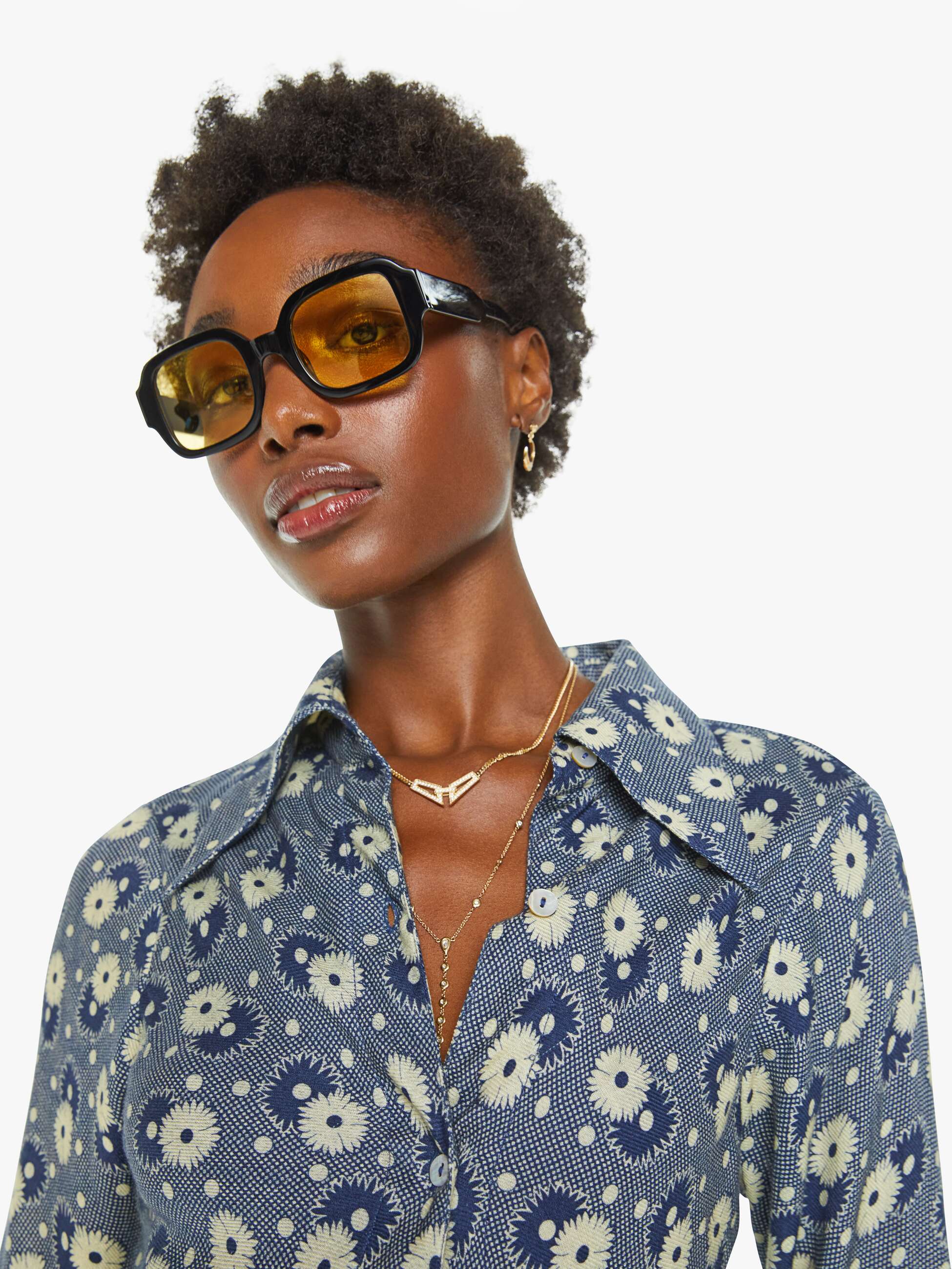 Alix Of Bohemia Lotte Dress - Navy Daisy | MOTHER DENIM