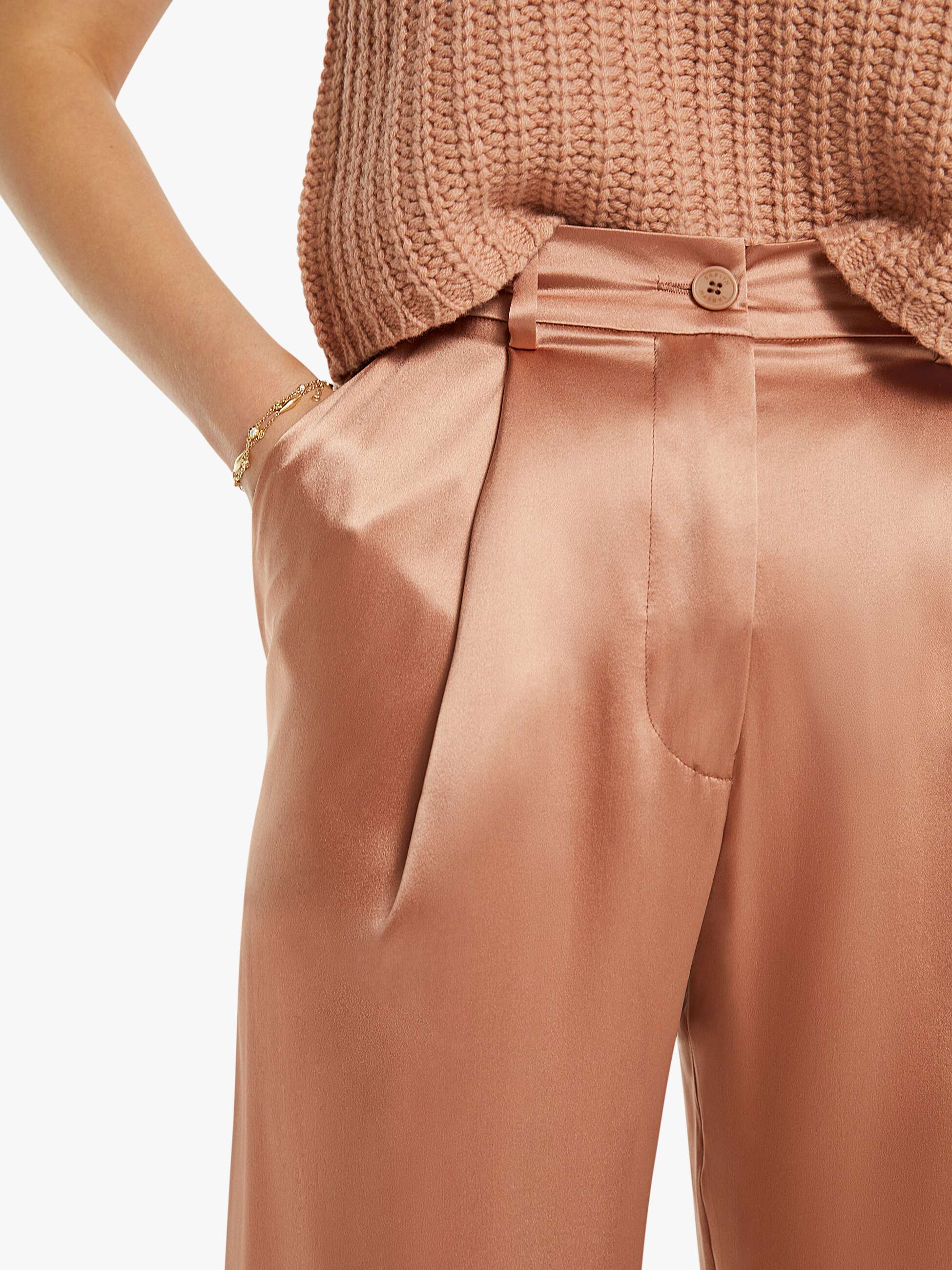 SABLYN Emerson High Rise Pleated Pant - Deep Apricot | MOTHER DENIM