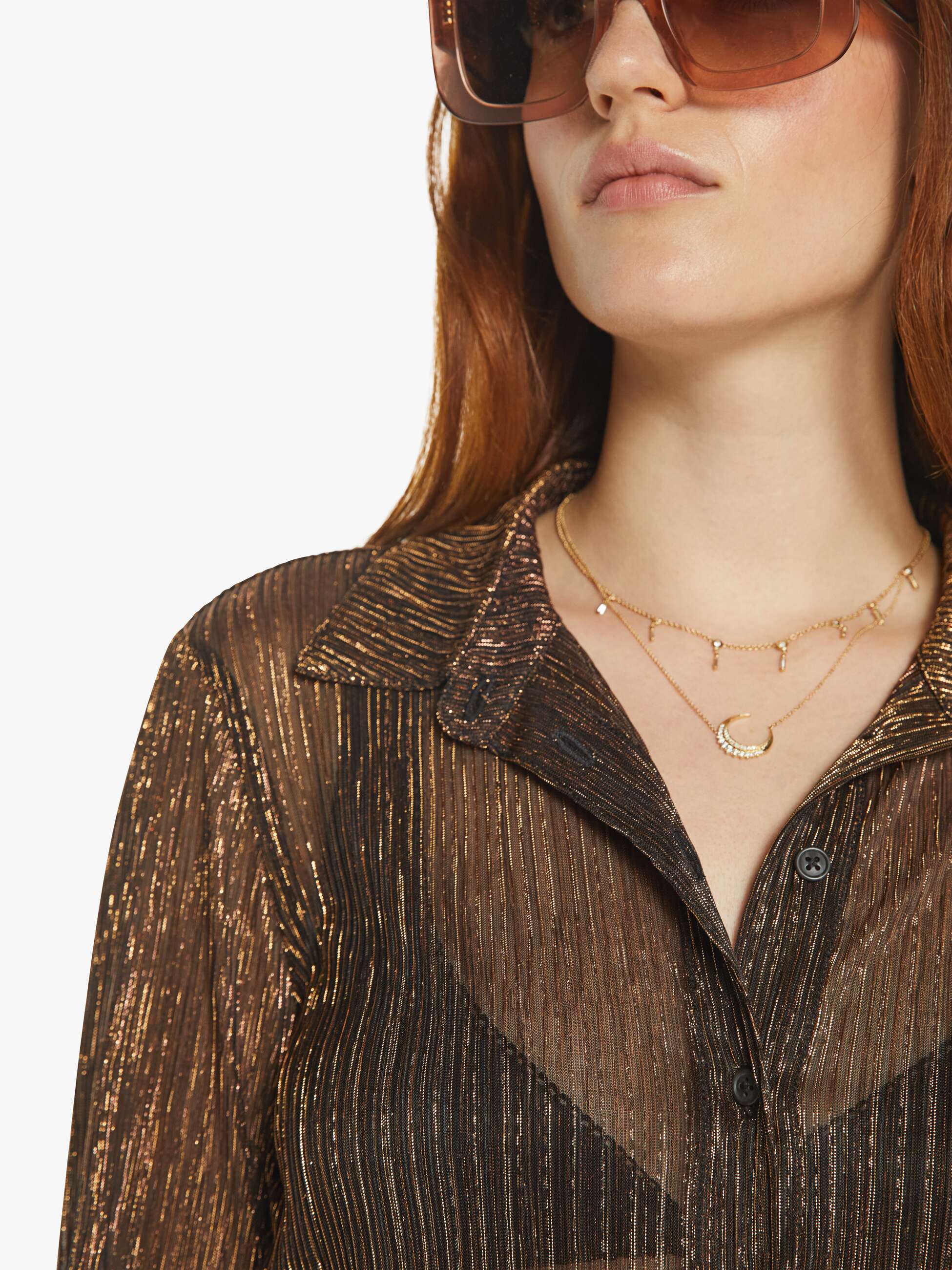 SPRWMN Fitted Button Up - Bronze | MOTHER DENIM