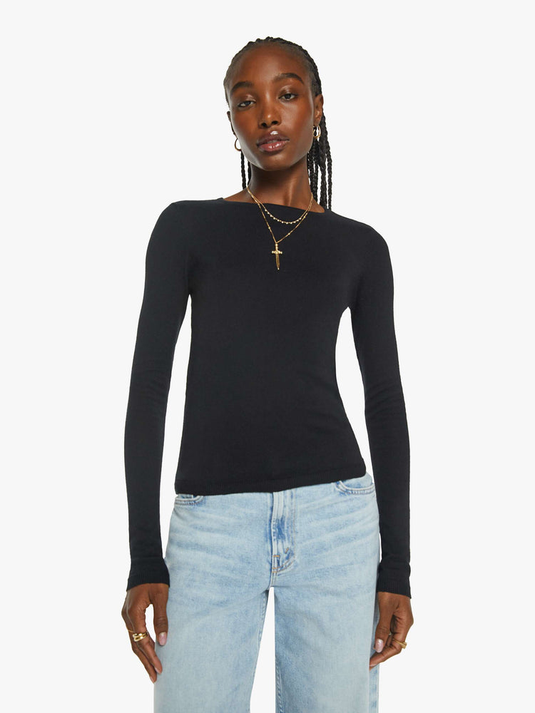 XiRENA Crew Sweater Black MOTHER DENIM - Main Image