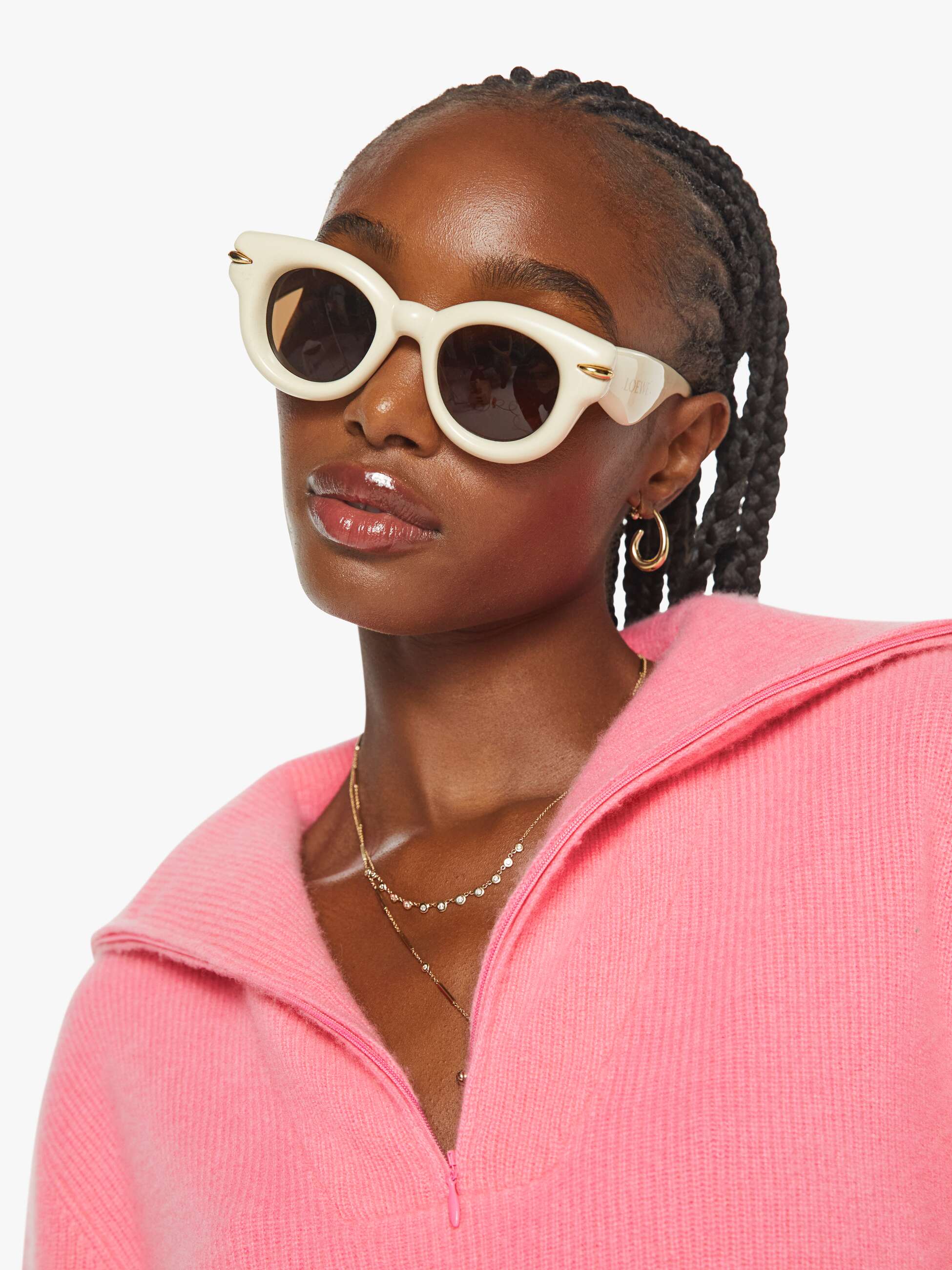 SINOON SN Cable V-neck Pullover ピンク シヌーン XiRENA Maylin Sweater - Pinkerton | MOTHER DENIM