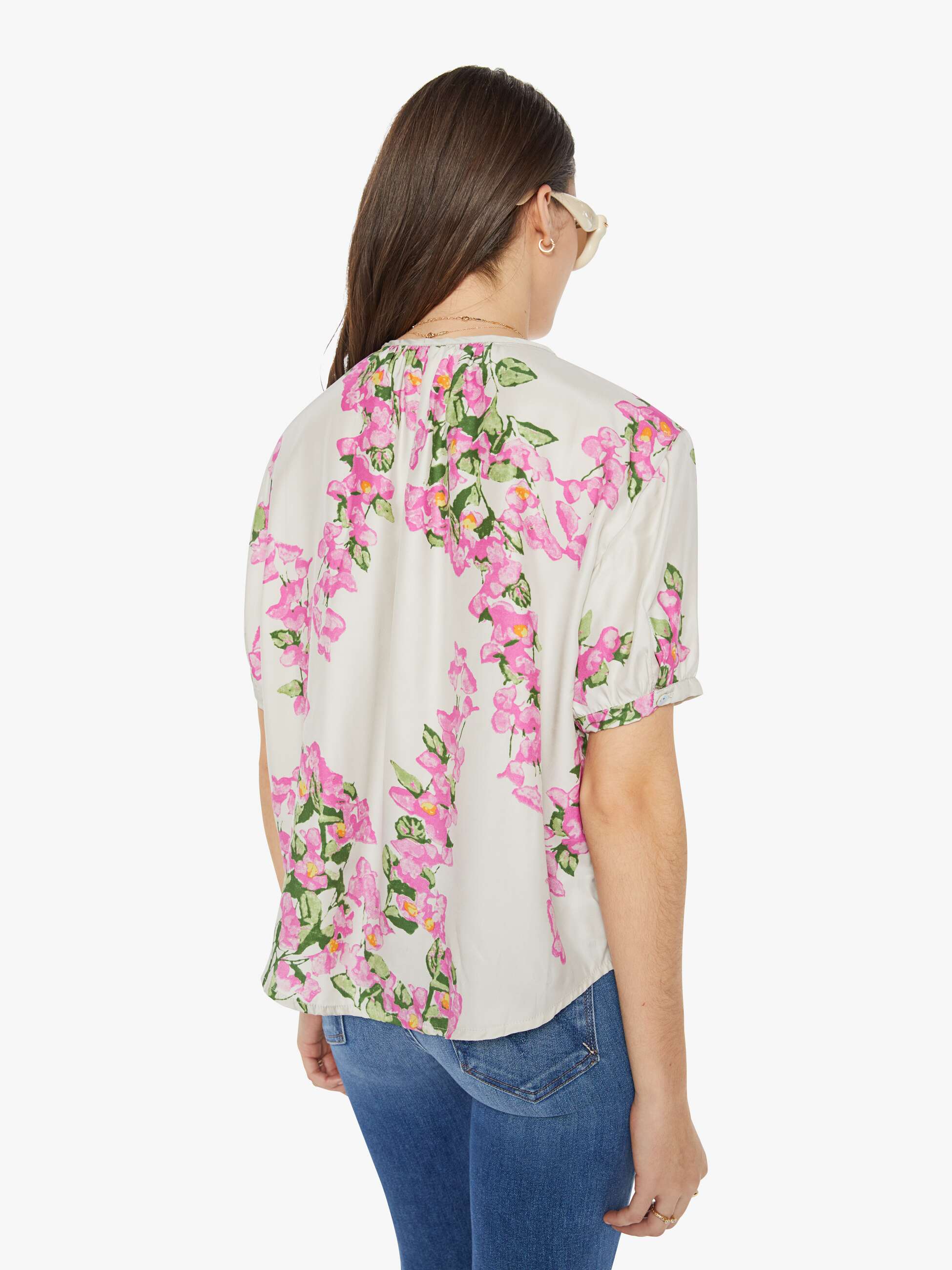Natalie Martin Violet Top - Bougainvillea Mother Of Pearl | MOTHER