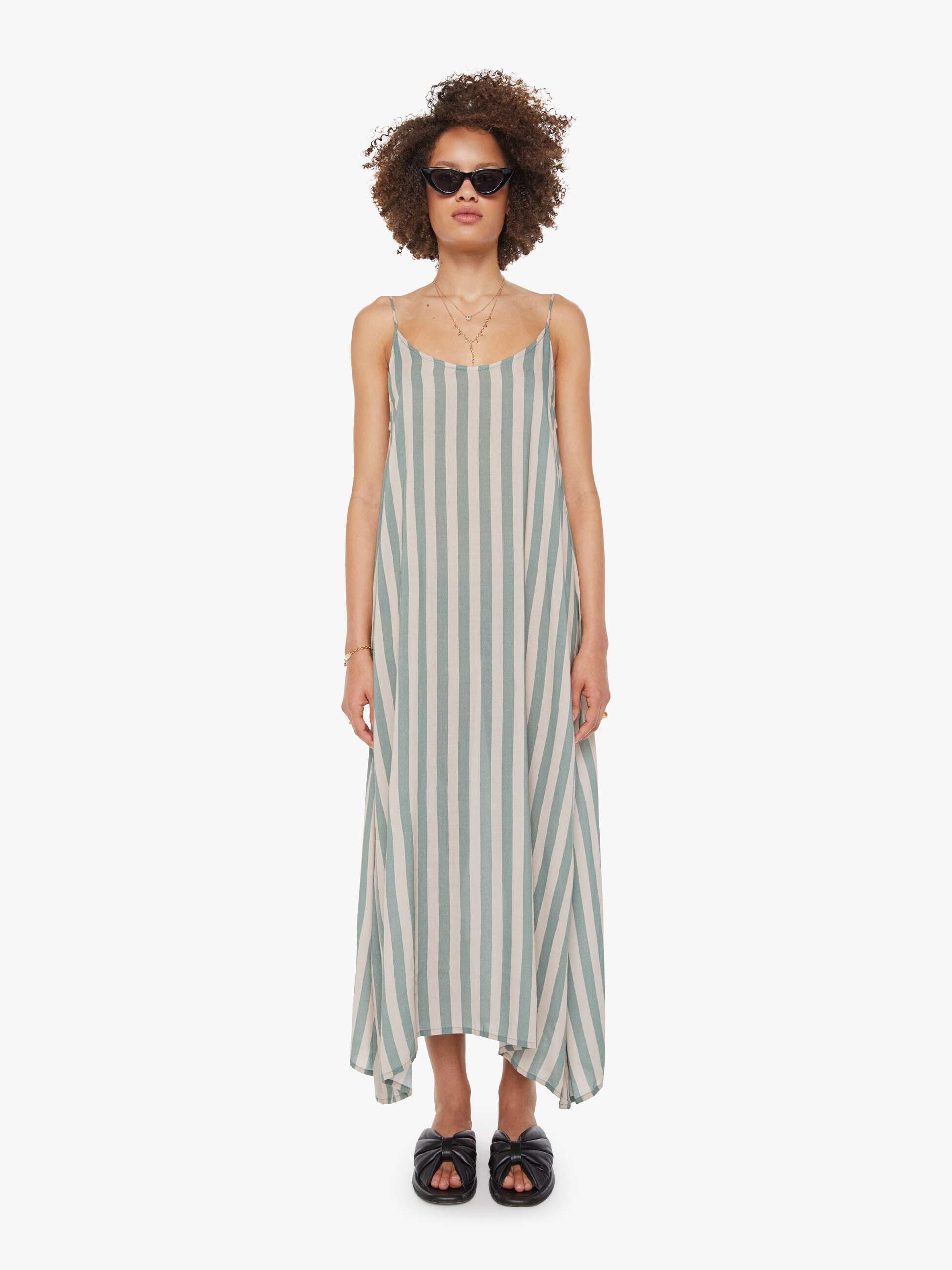 Natalie Martin Heather Maxi Dress - Thick Stripe Jade