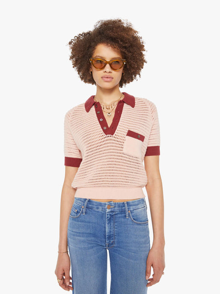 Alix Of Bohemia Lessi Crochet Top - Blush | MOTHER DENIM