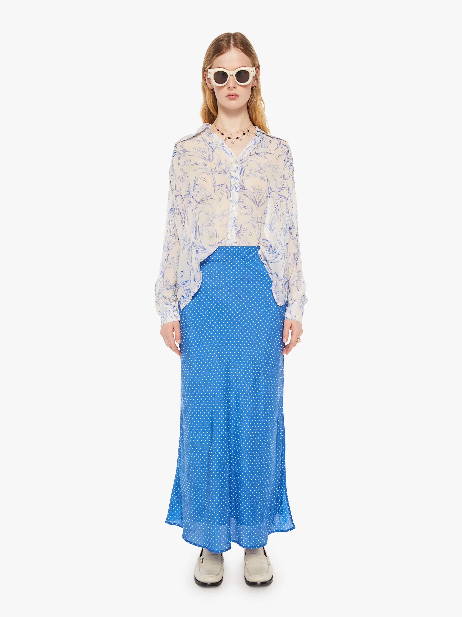 Alix Of Bohemia Poesy Shirt - White Avian | MOTHER DENIM