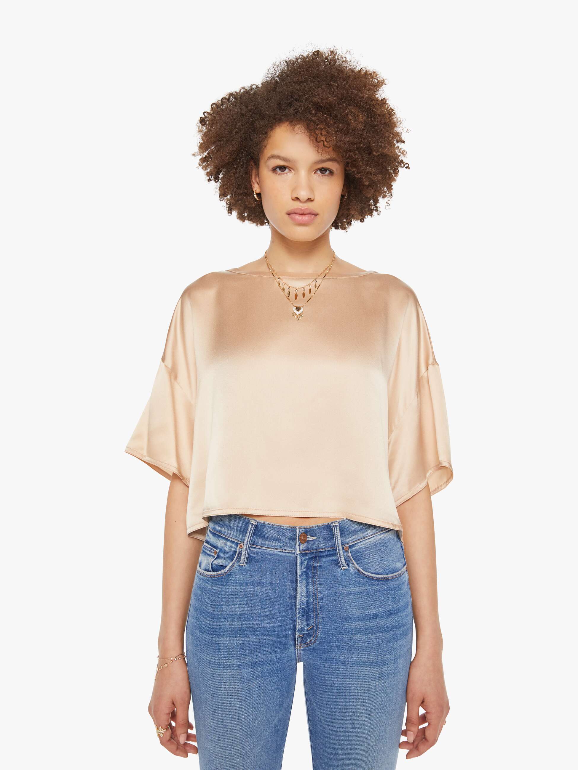 SABLYN Daria Crewneck Tee - Pink Sand