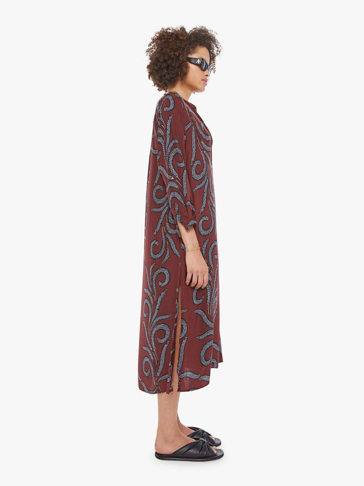 flowy feather dress Intense defense feather mini dress in Blue