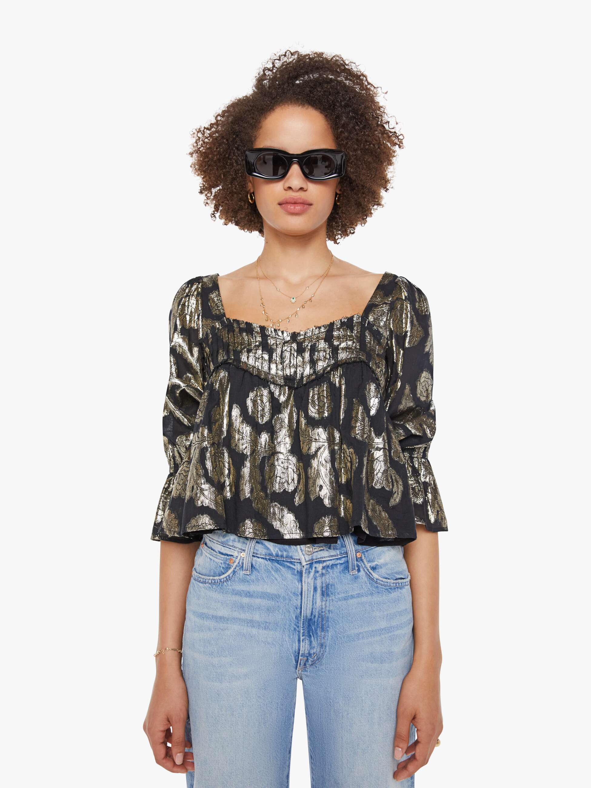 Alix of Bohemia Priya Top - Gunmetal