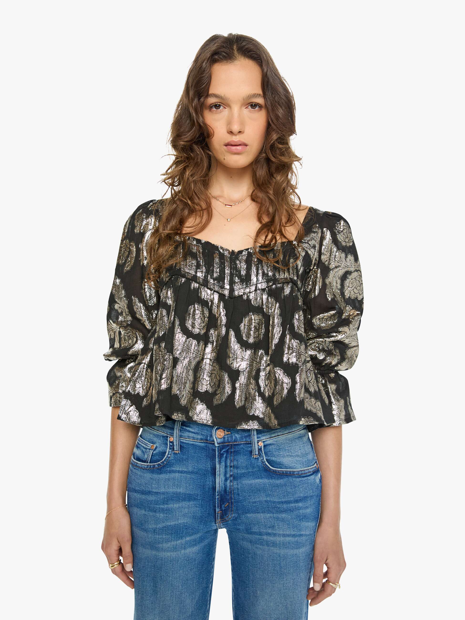 Alix of Bohemia Priya Top - Gunmetal | MOTHER DENIM