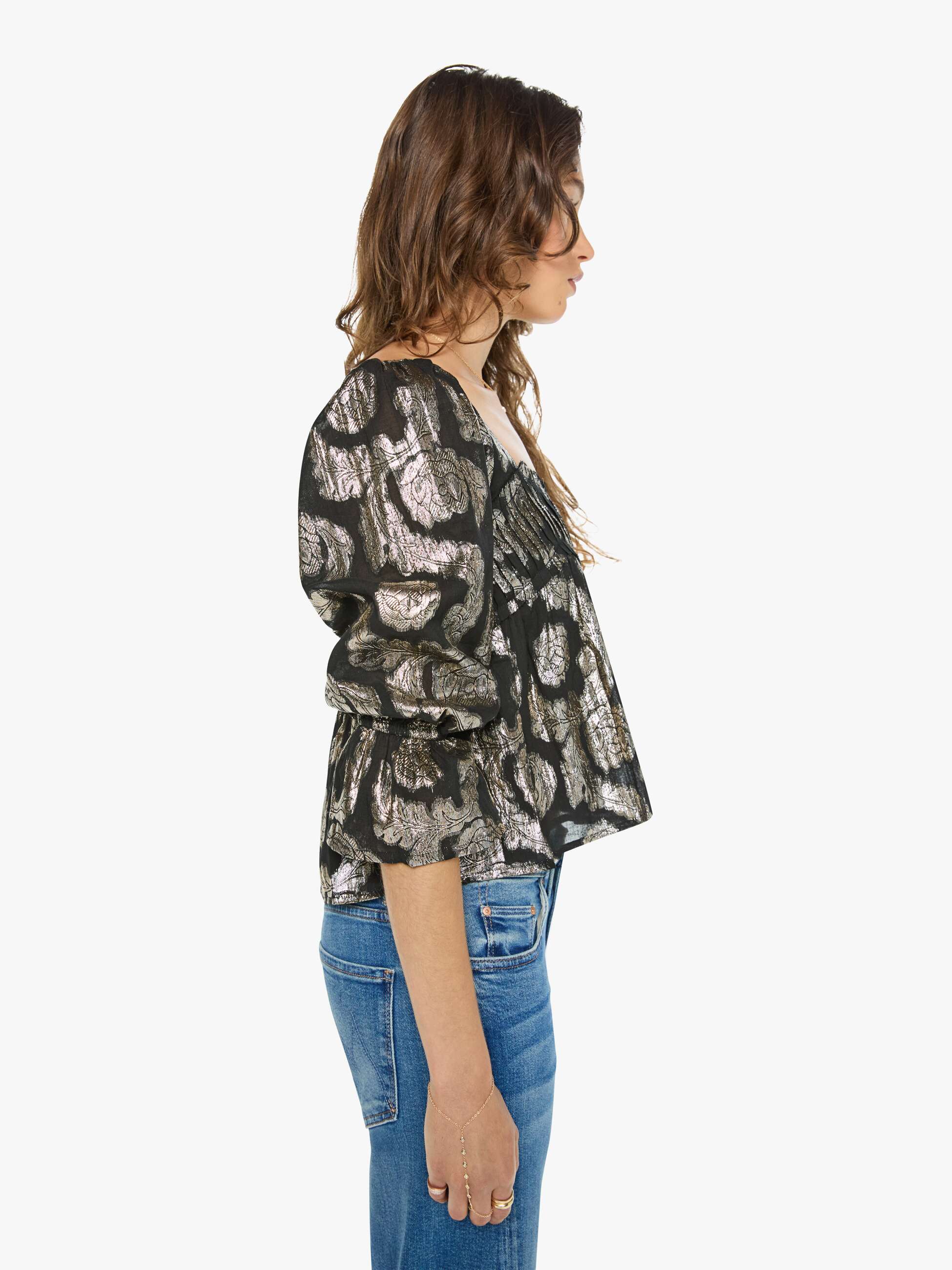 Alix of Bohemia Priya Top - Gunmetal | MOTHER DENIM