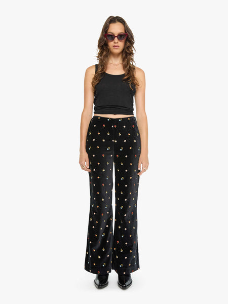 Alix of Bohemia Charlie Pant - Onyx Bouquet | MOTHER DENIM