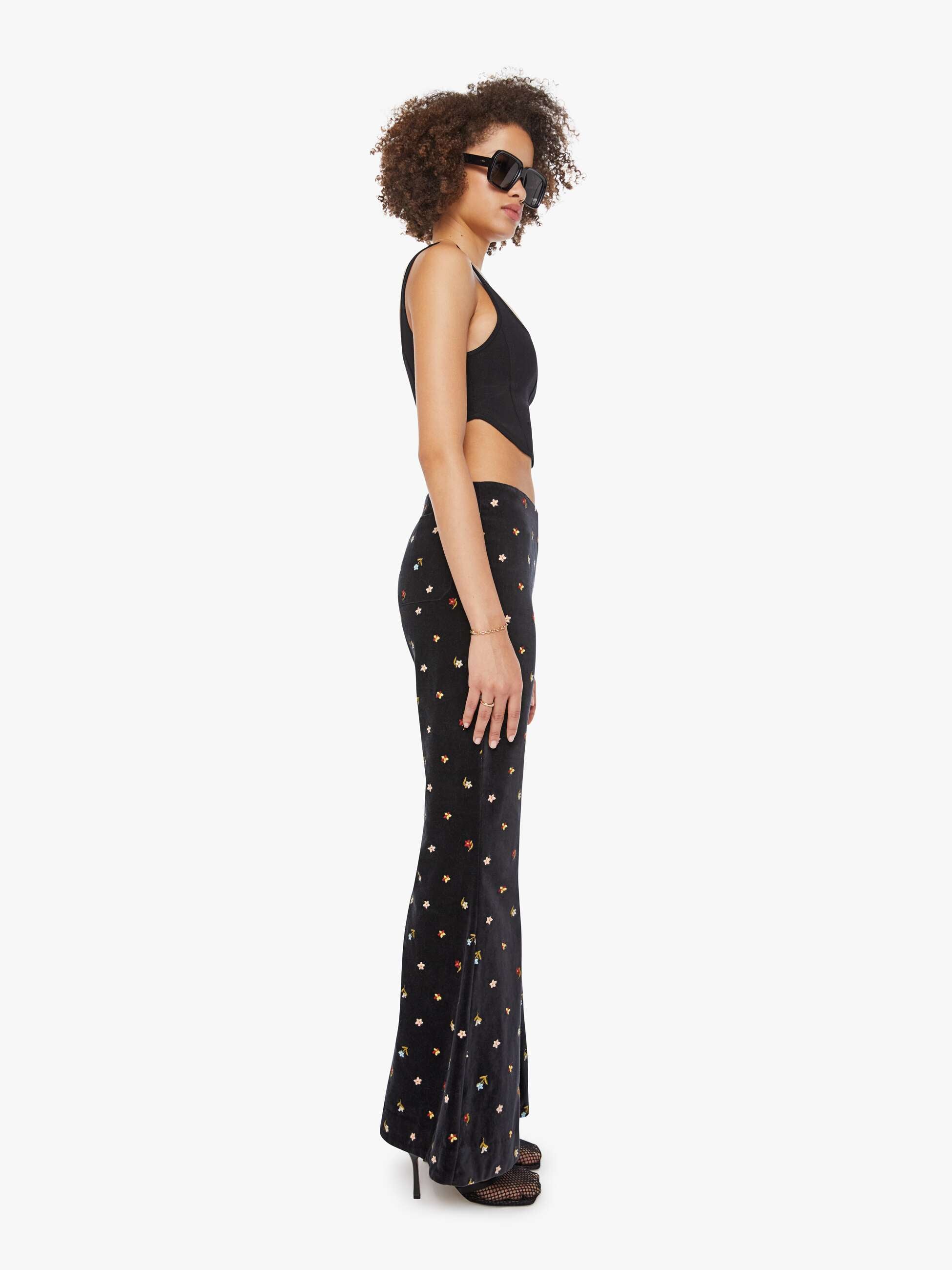 Alix of Bohemia Charlie Pant - Onyx Bouquet | MOTHER DENIM