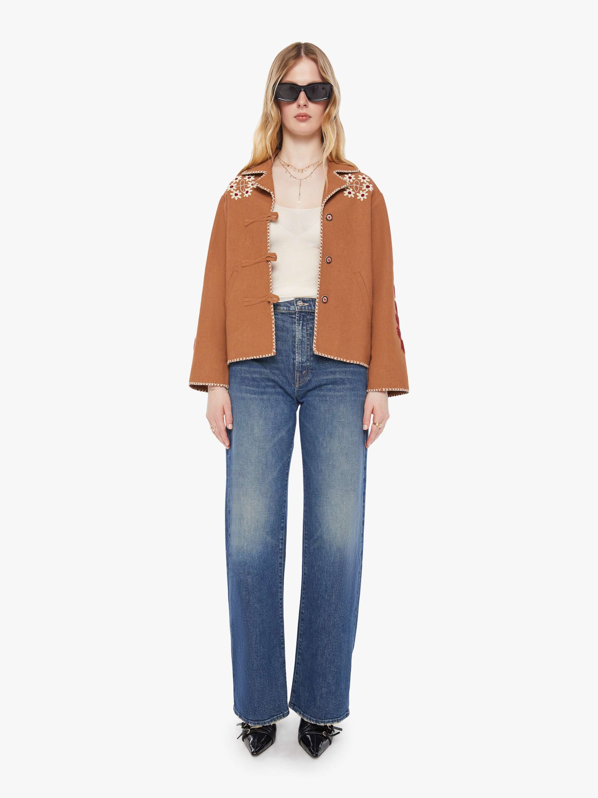モカモカ　ALICE IN MENSWEAR Alix of Bohemia Western Jacket - Cactus Bloom | MOTHER DENIM