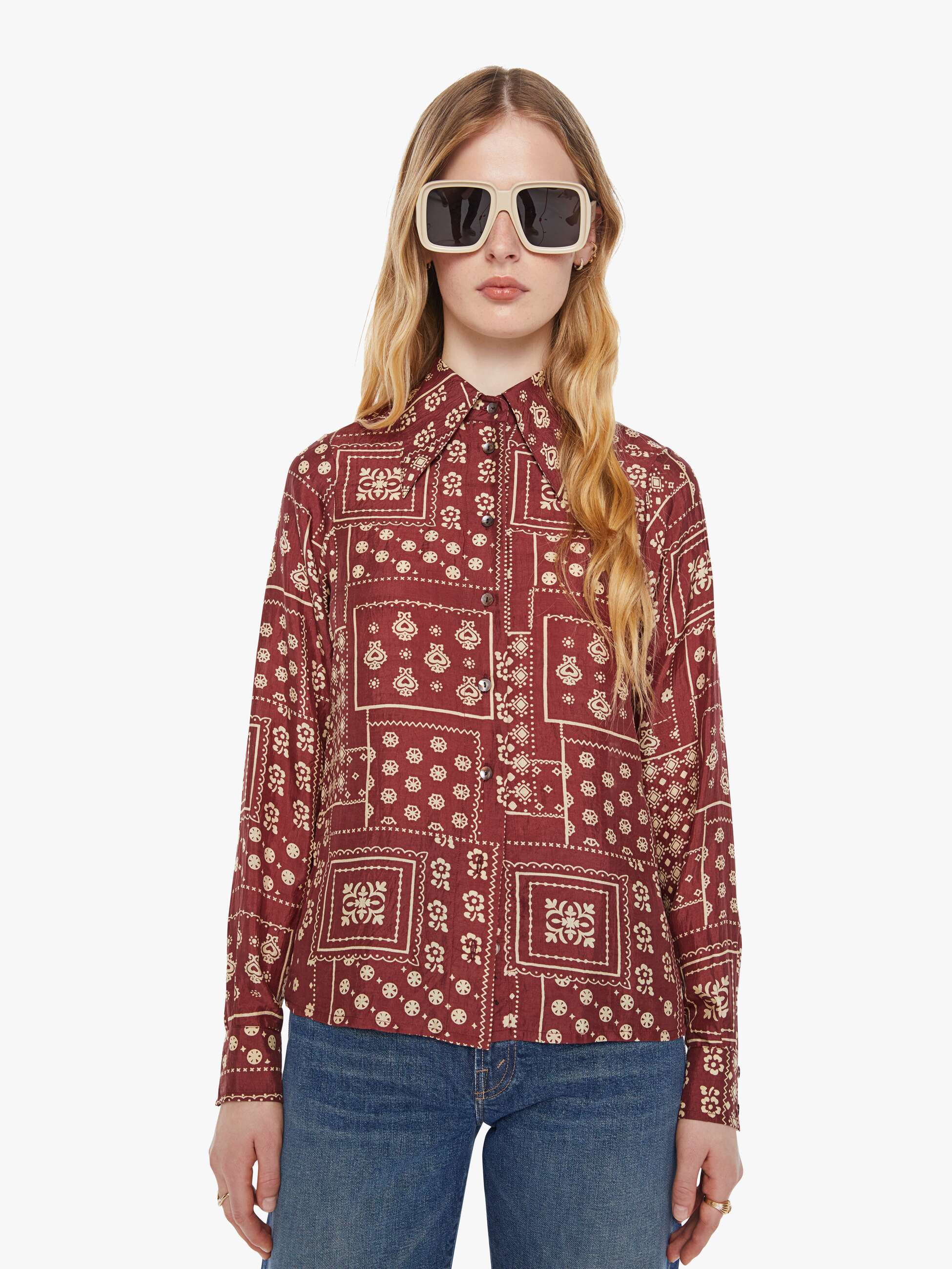 Alix of Bohemia Dolly Shirt - Brown Saddle