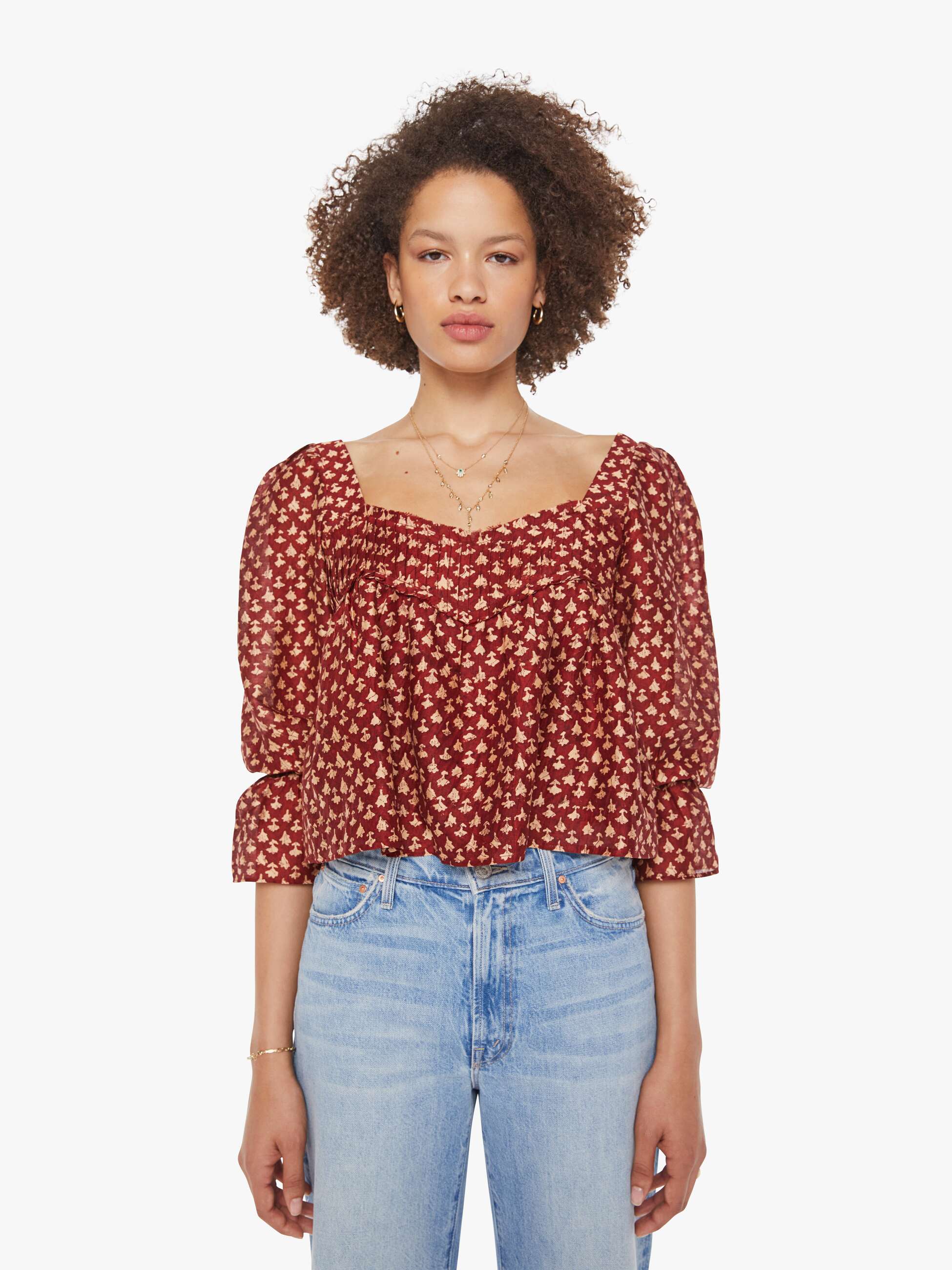 Alix of Bohemia Priya Top - Mahogany Bhutti