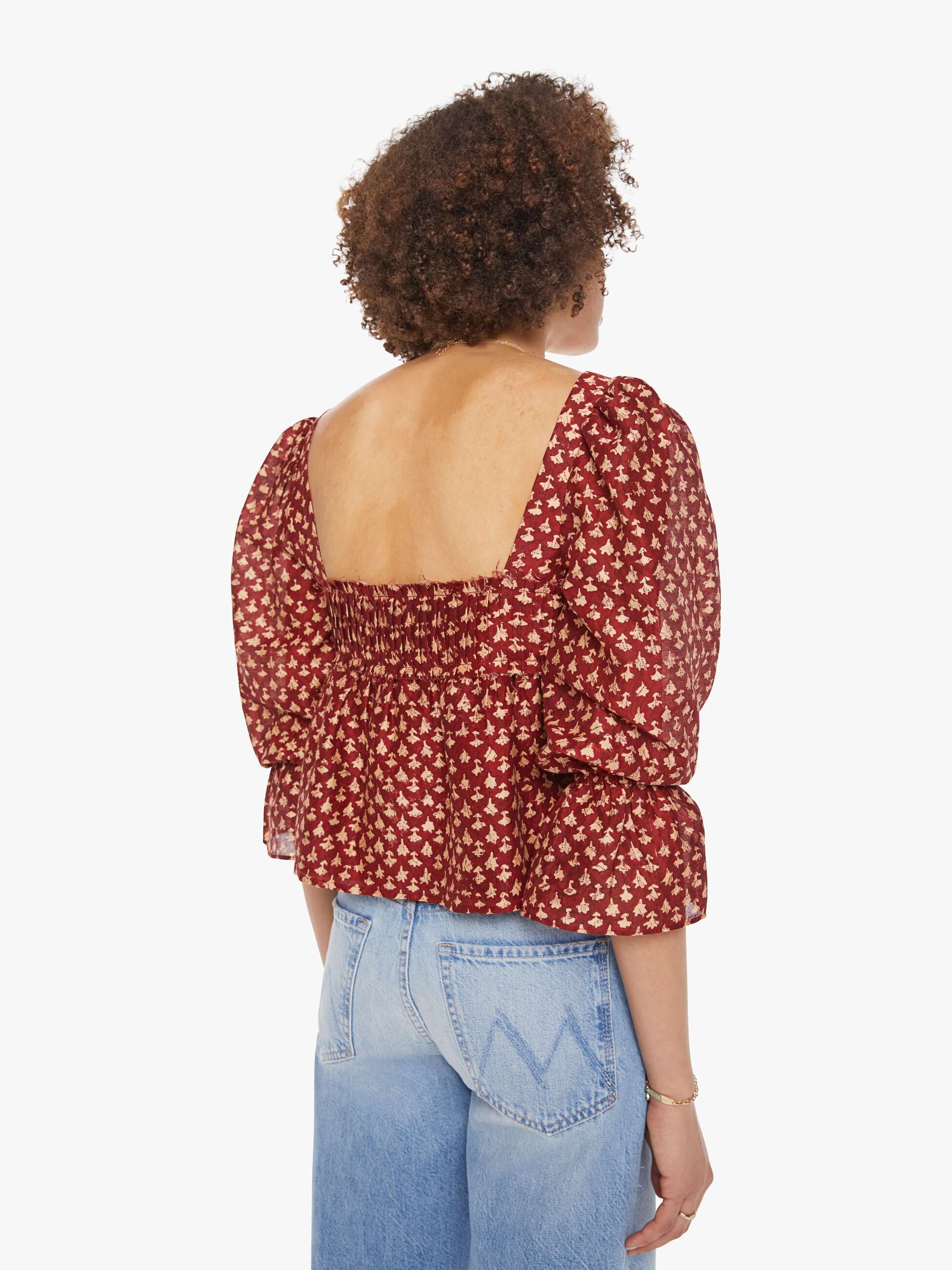 Alix of Bohemia Priya Top - Mahogany Bhutti | MOTHER DENIM