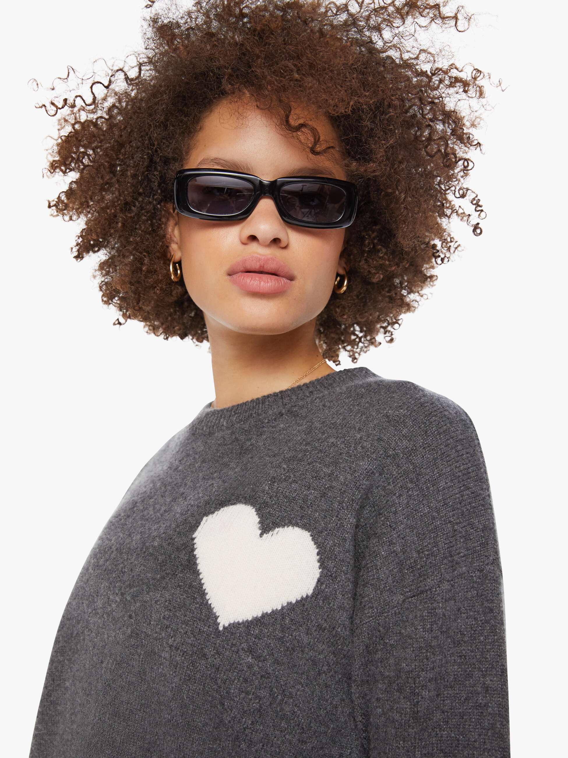 SPRWMN Heart Logo Sweatshirt - Grey | MOTHER DENIM