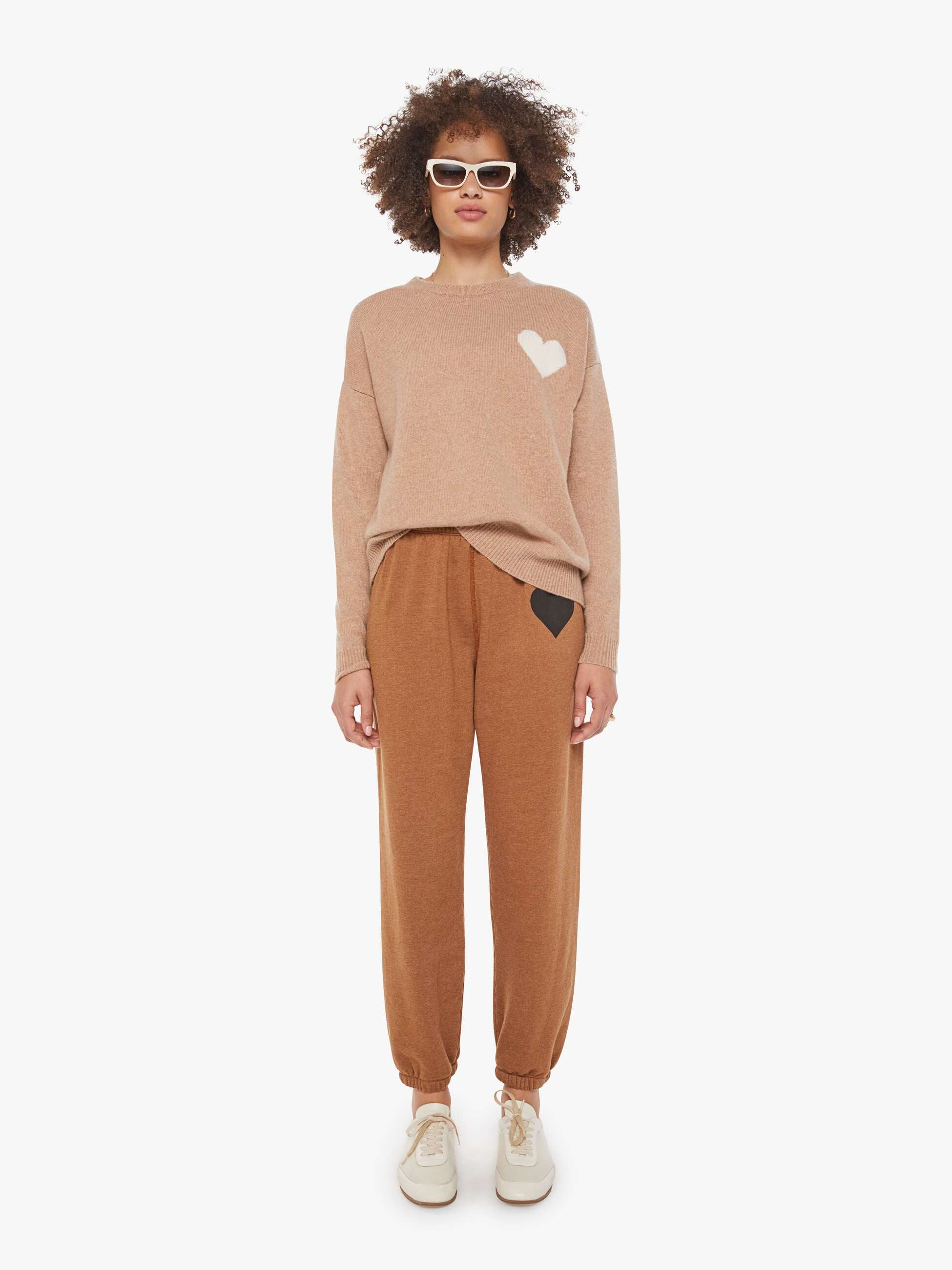 SPRWMN Heart Logo Sweatshirt - Almondine | MOTHER DENIM