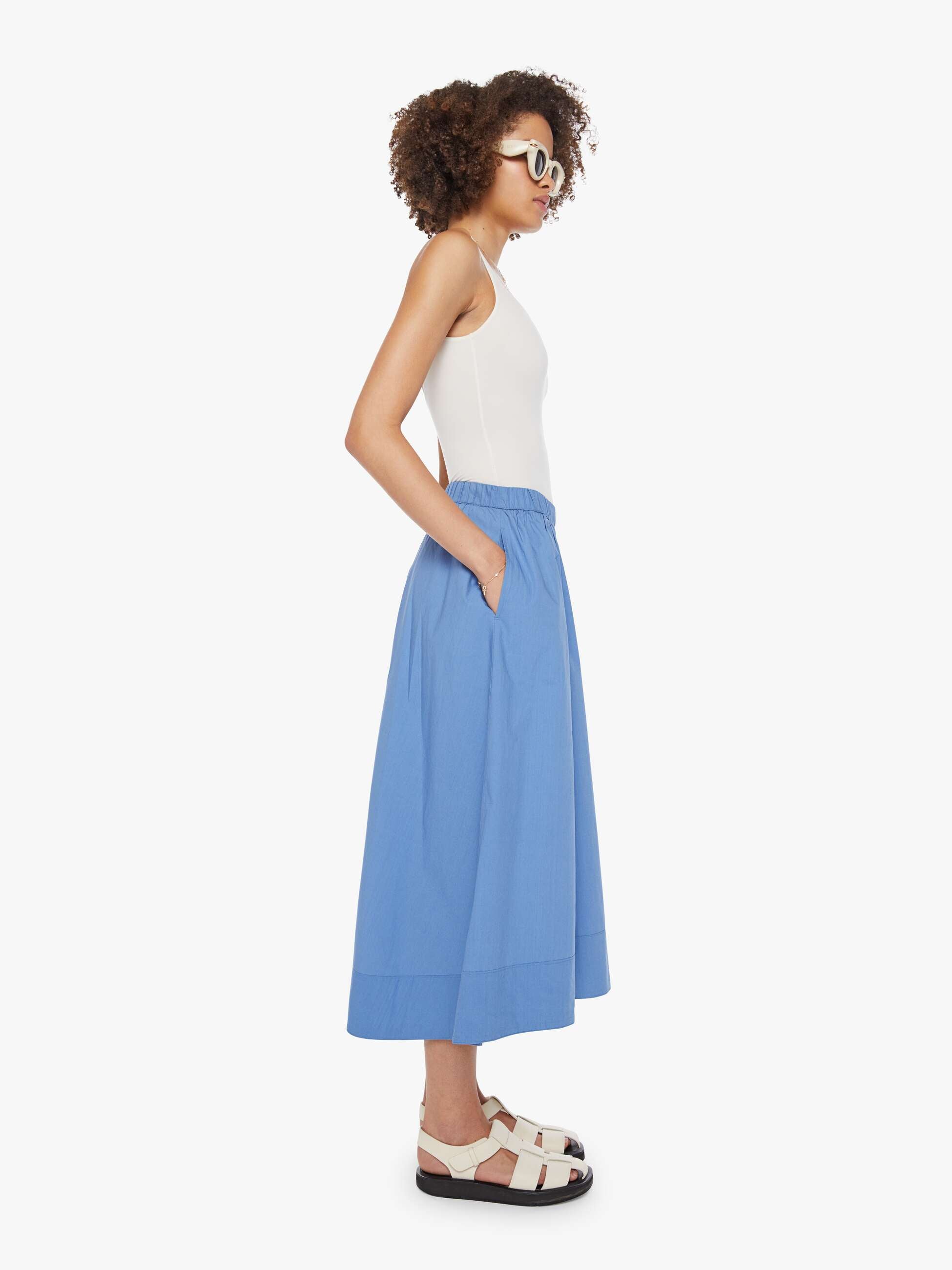 XiRENA Gwynn Skirt - Cadet Blue | MOTHER DENIM