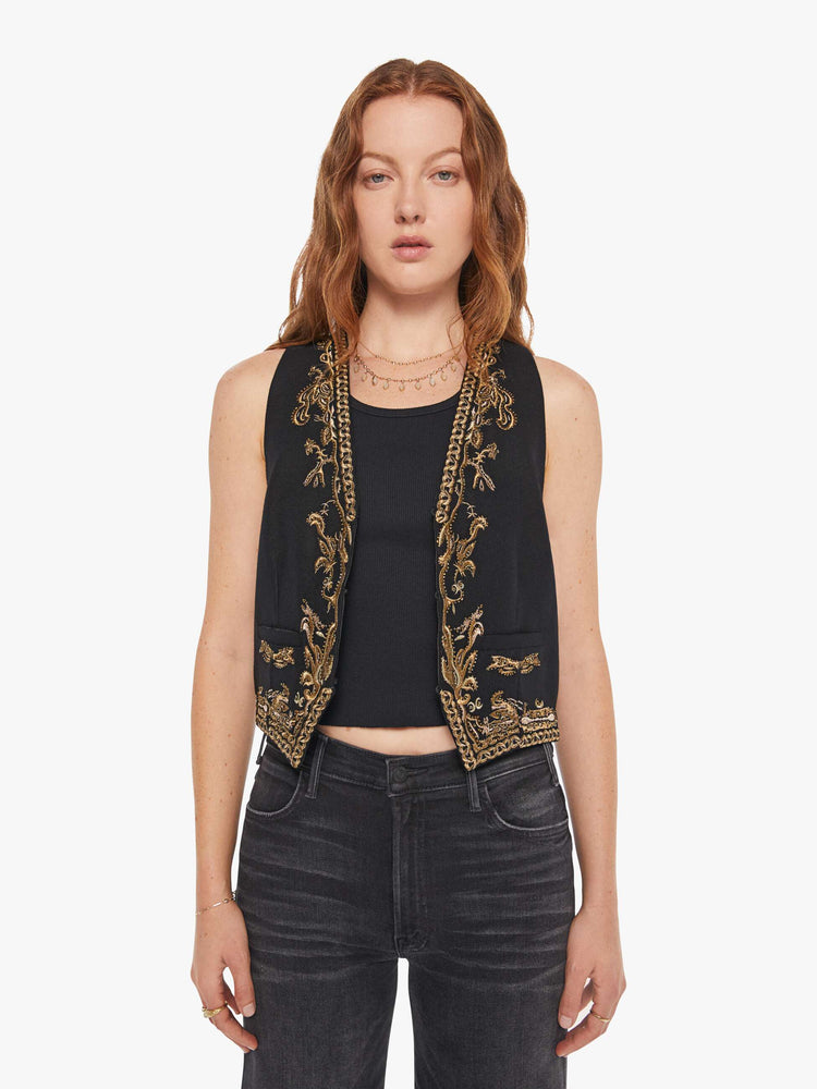 Maria Cher Selena Vest - Black