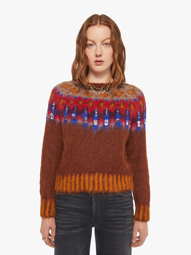 Maria Cher Brookside Creek Sweater - Brick
