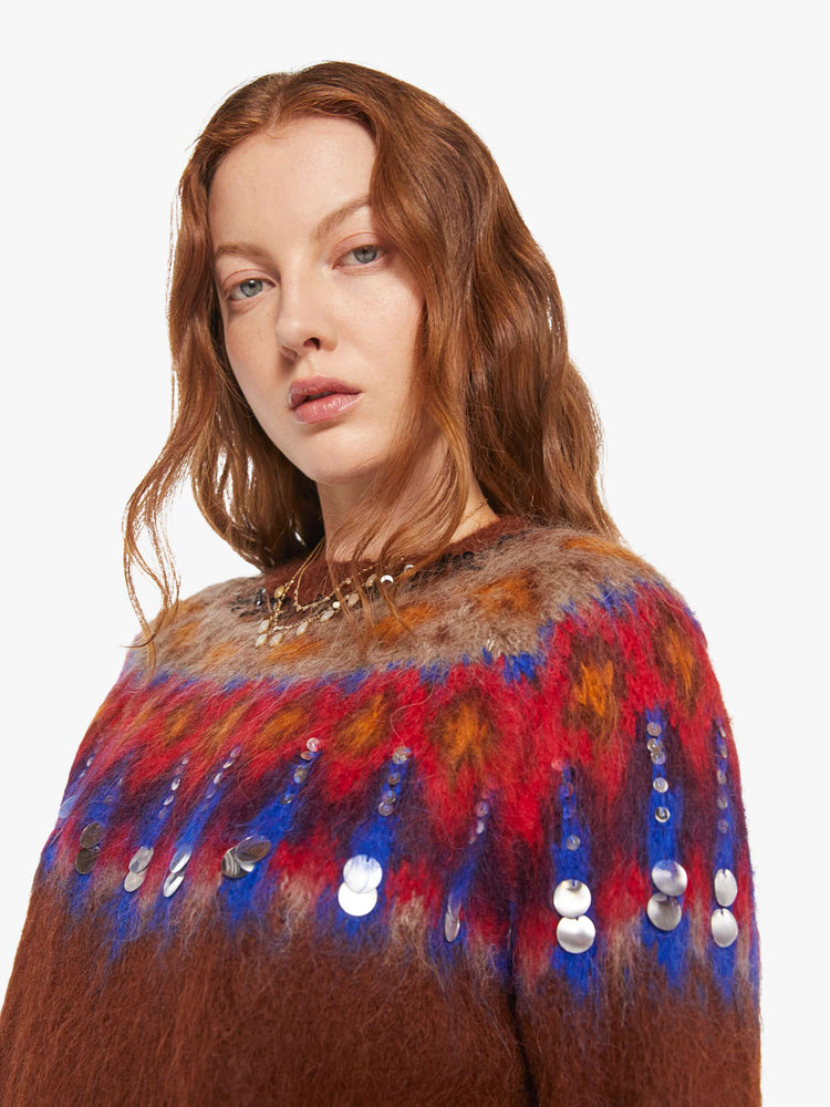 Maria Cher Brookside Creek Sweater - Brick