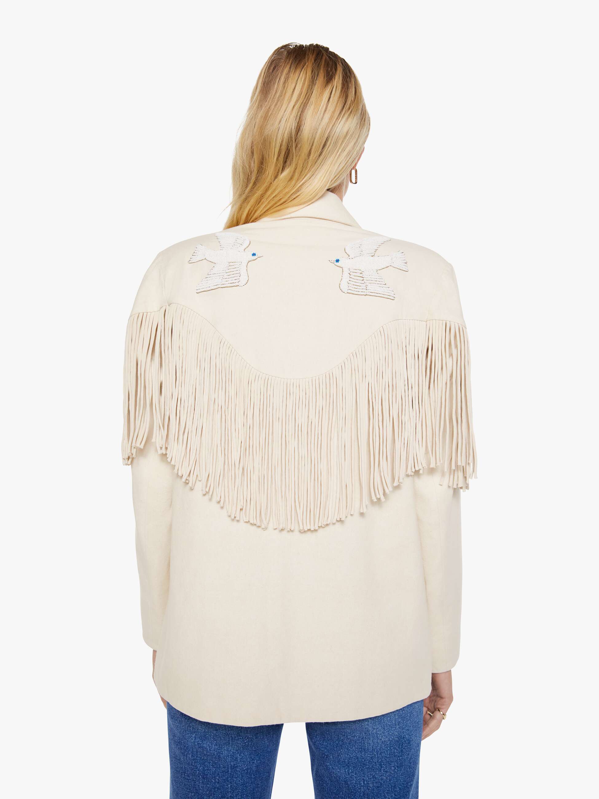 Alix of Bohemia Jude Fringe Jacket - Dune | MOTHER DENIM
